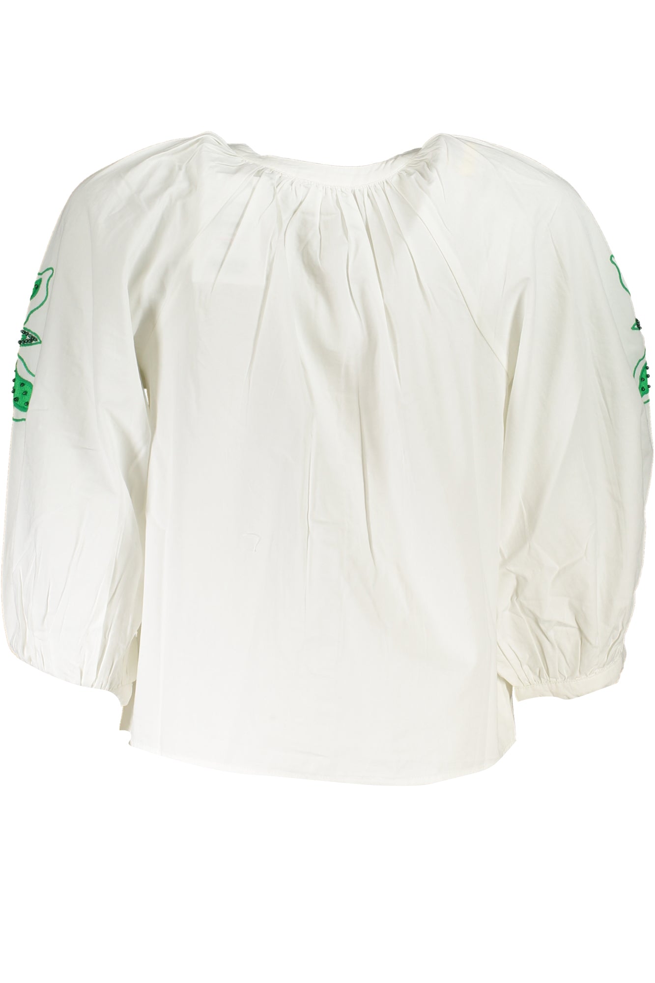 CAMISA DE MANGA LARGA DE MUJER DESIGUAL BLANCA