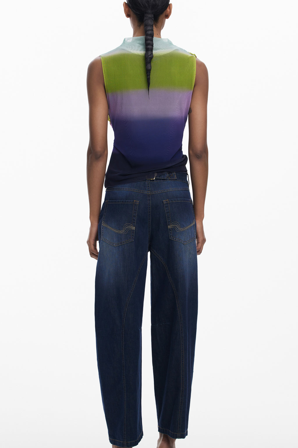 DESIGUAL WOMEN'S GREEN TANK TOP 