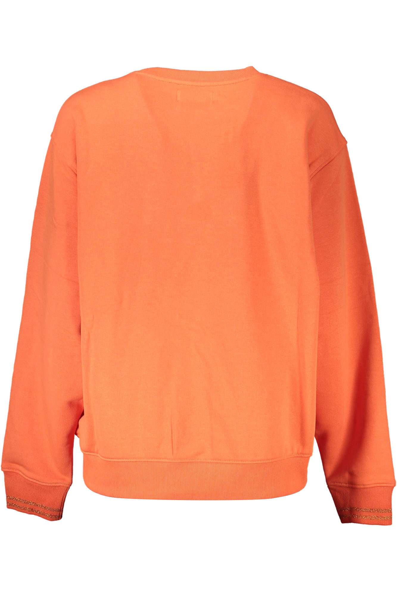 DESIGUAL WOMEN'S ORANGE ZIP-UP SWEATSHIRT 