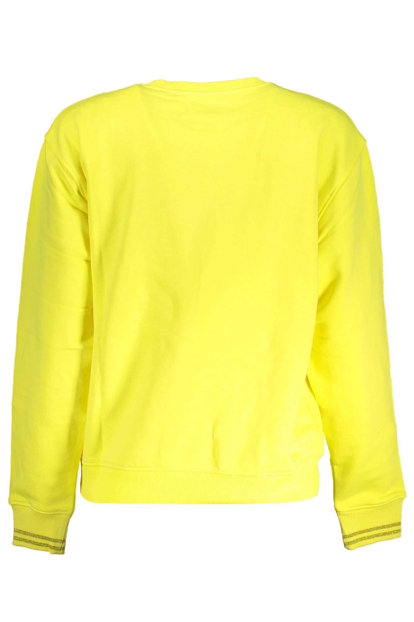 DESIGUAL WOMEN'S YELLOW ZIP-UP SWEATSHIRT 
