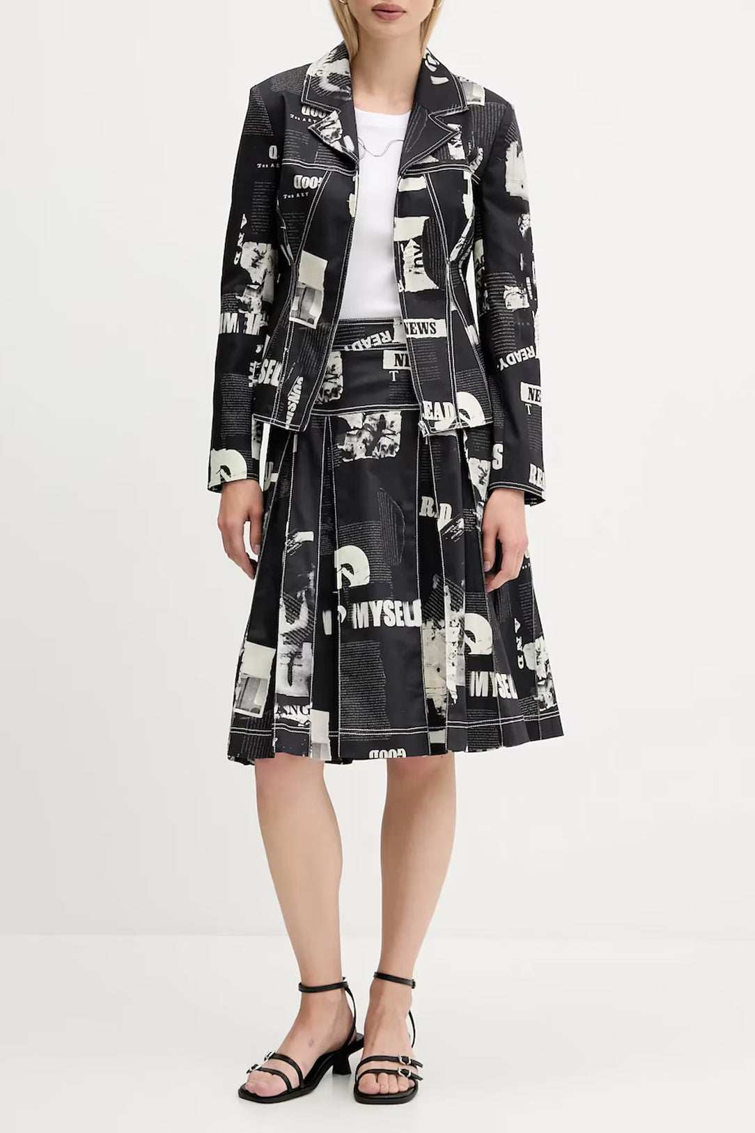 FALDA LARGA NEGRA DE MUJER DESIGUAL 