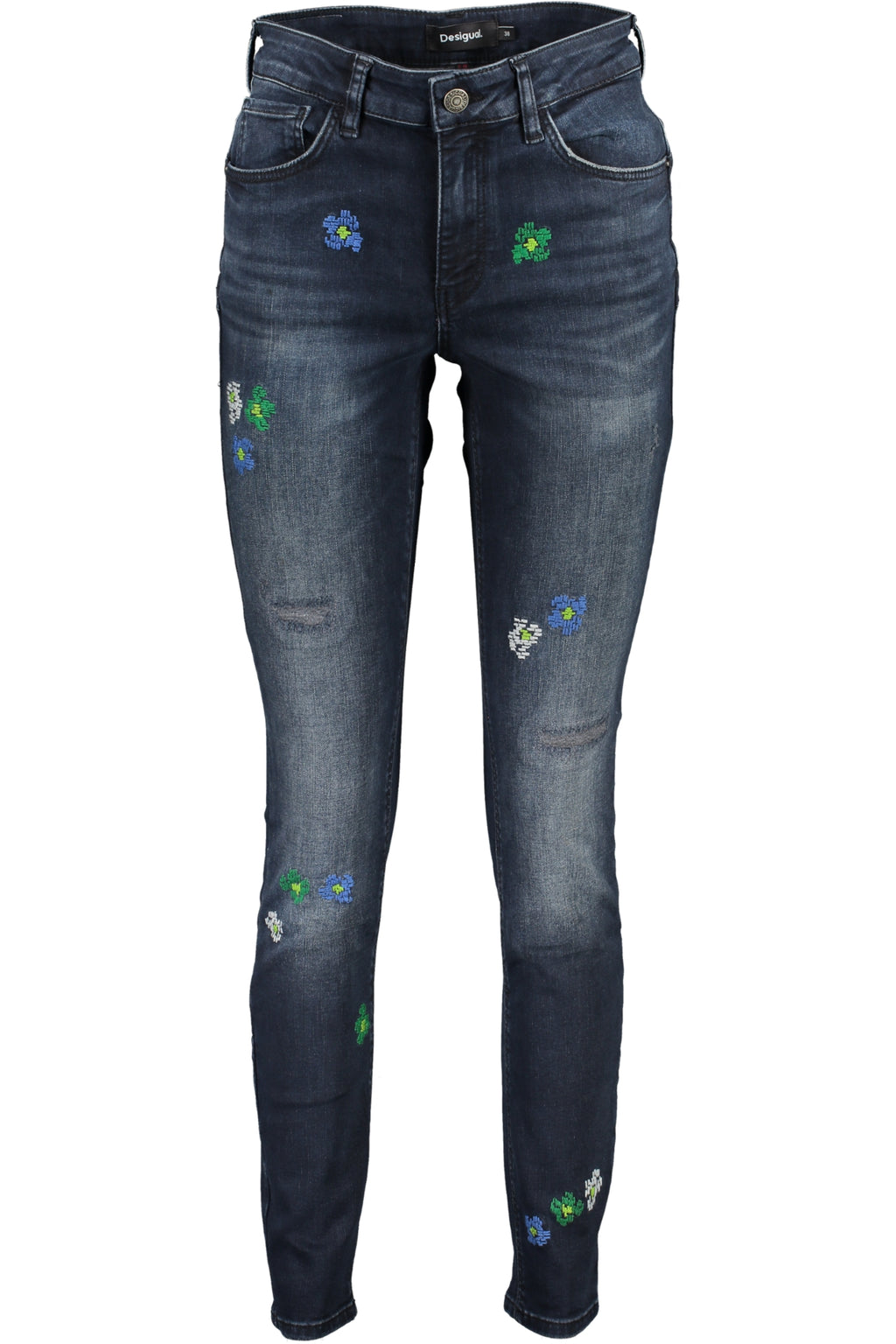 JEANS VAQUEROS DESIGUAL MUJER AZUL 