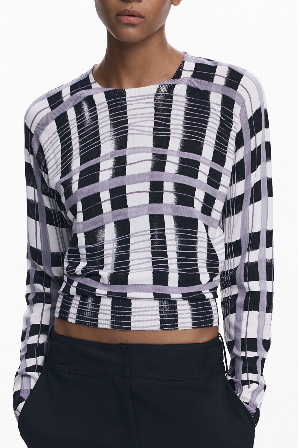 SUÉTER BLANCO DE MUJER DESIGUAL 