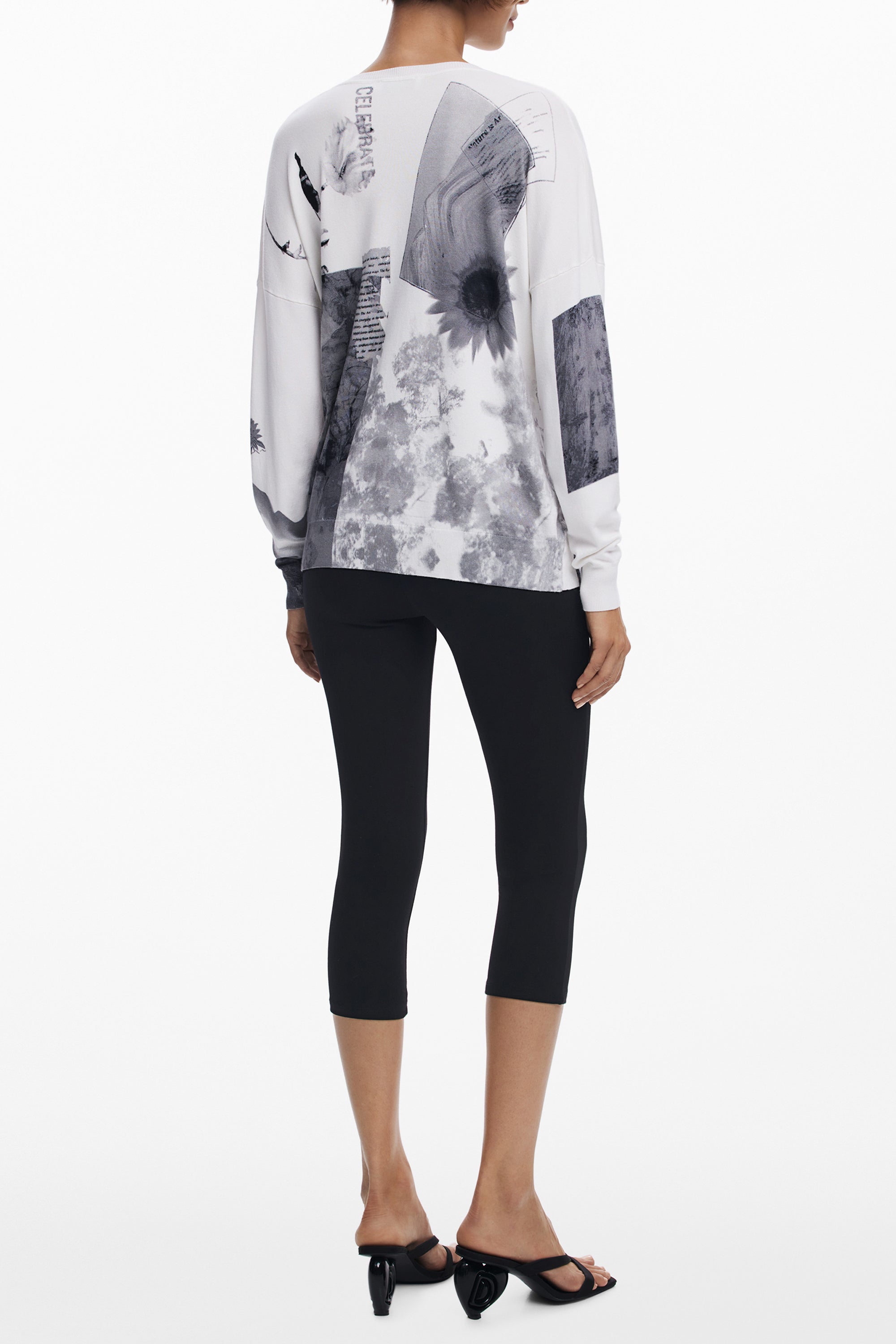 SUÉTER BLANCO DE MUJER DESIGUAL 