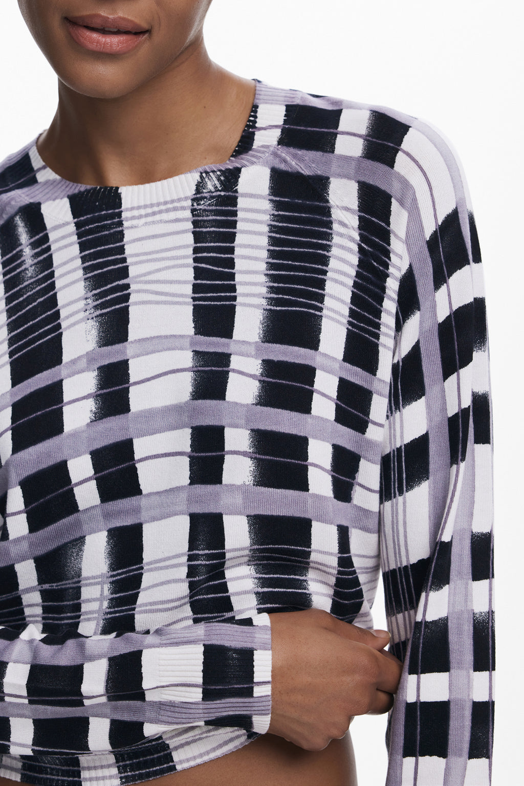 SUÉTER BLANCO DE MUJER DESIGUAL 