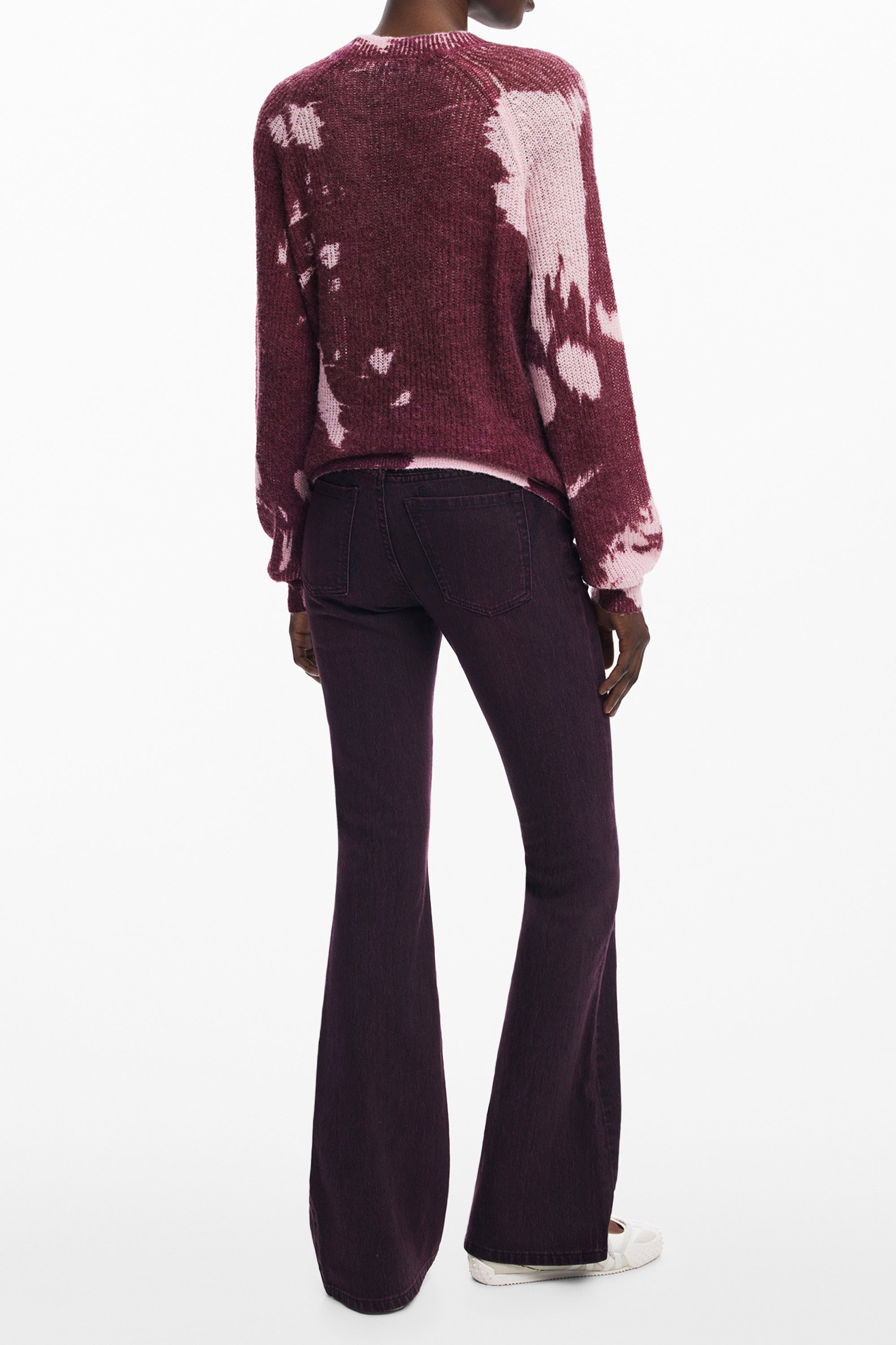 SUÉTER ROSA DE MUJER DESIGUAL 