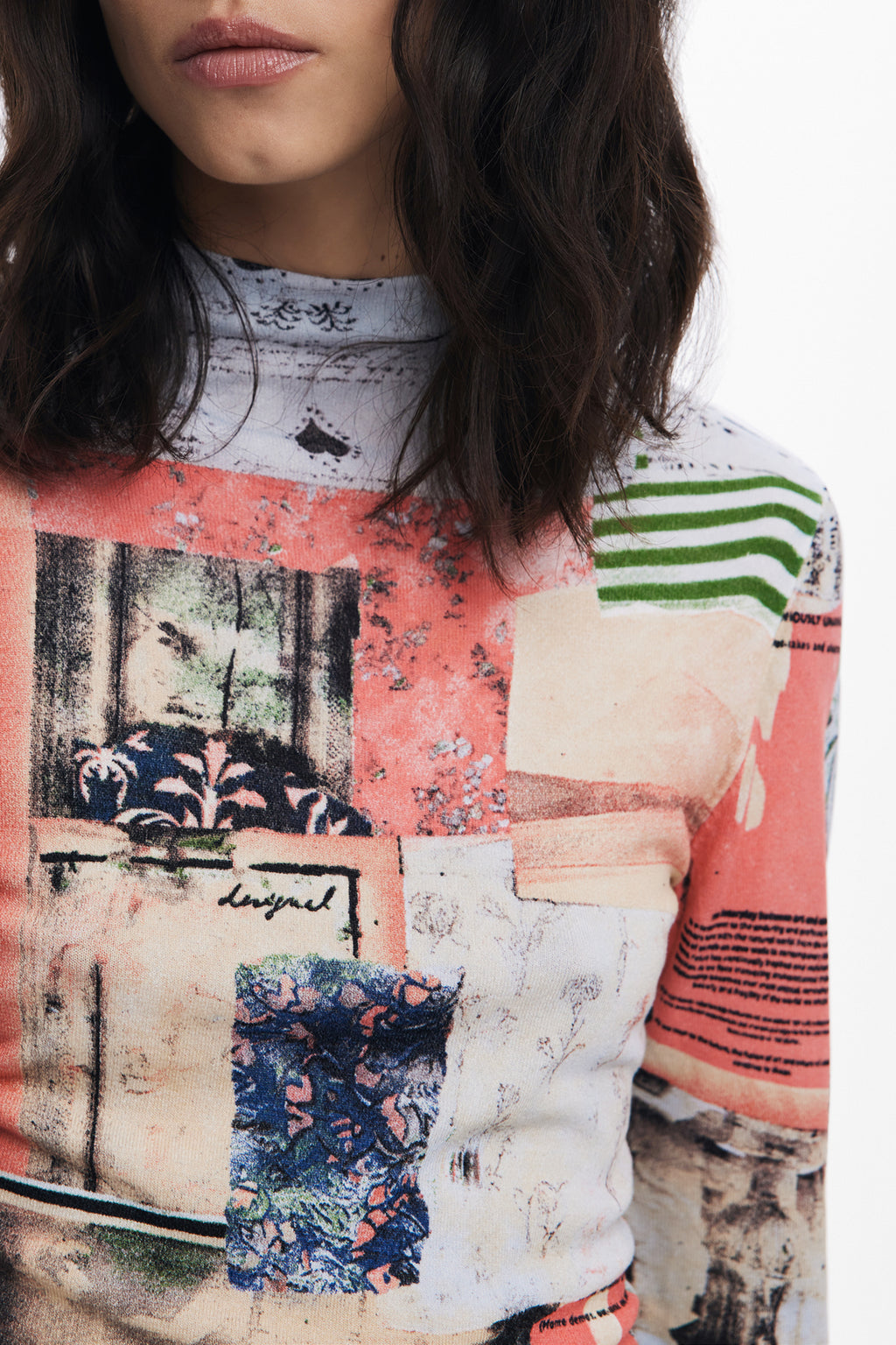 SUÉTER ROSA DE MUJER DESIGUAL 