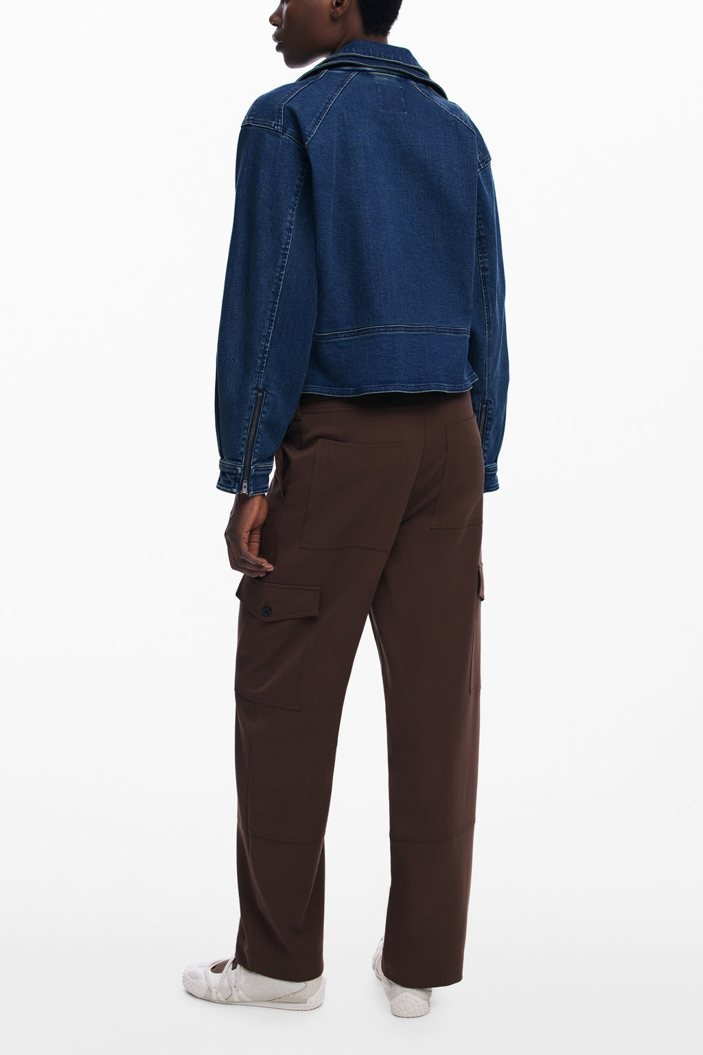 PANTALONES MARRONES DE MUJER DESIGUAL 