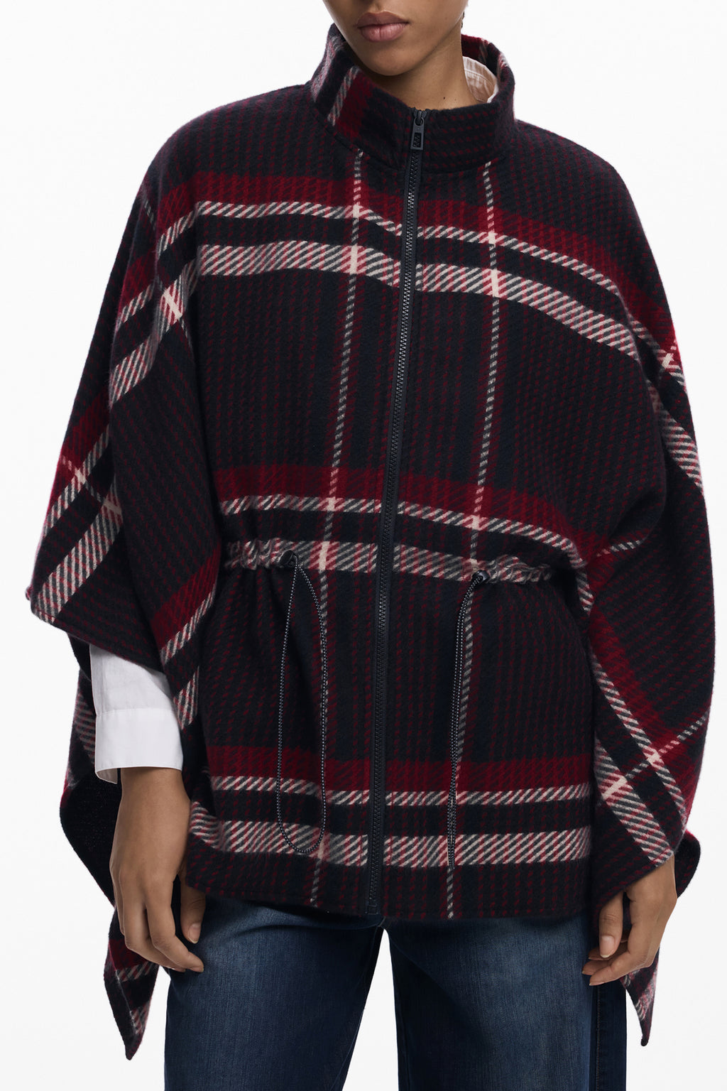 PONCHO DESIGUAL MUJER NEGRO 