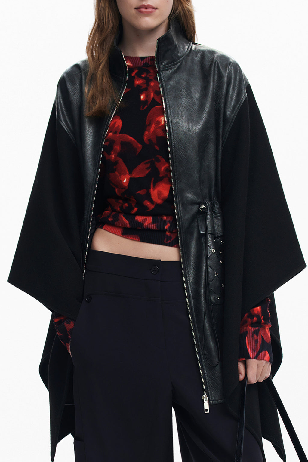 DESIGUAL PONCHO DONNA NERO