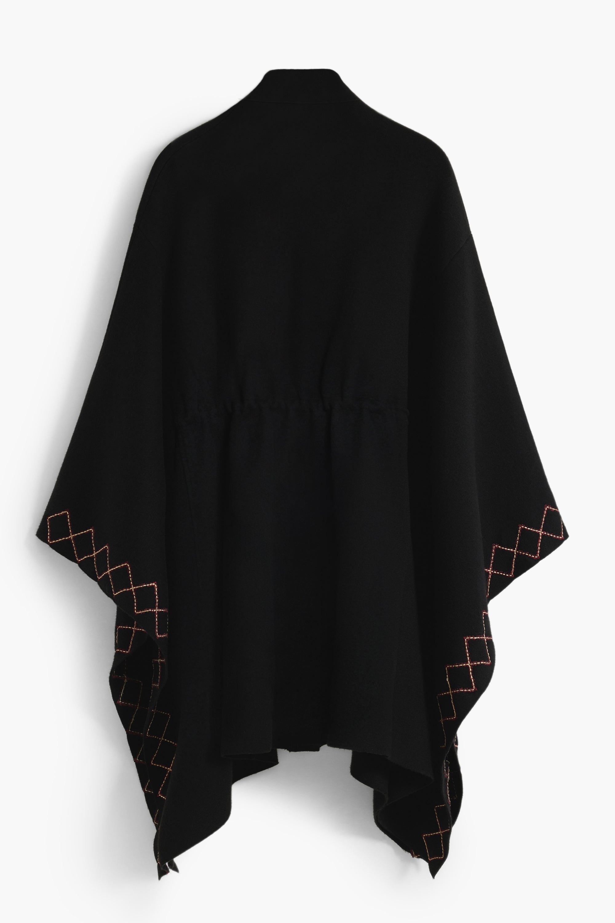 PONCHO DESIGUAL MUJER NEGRO 