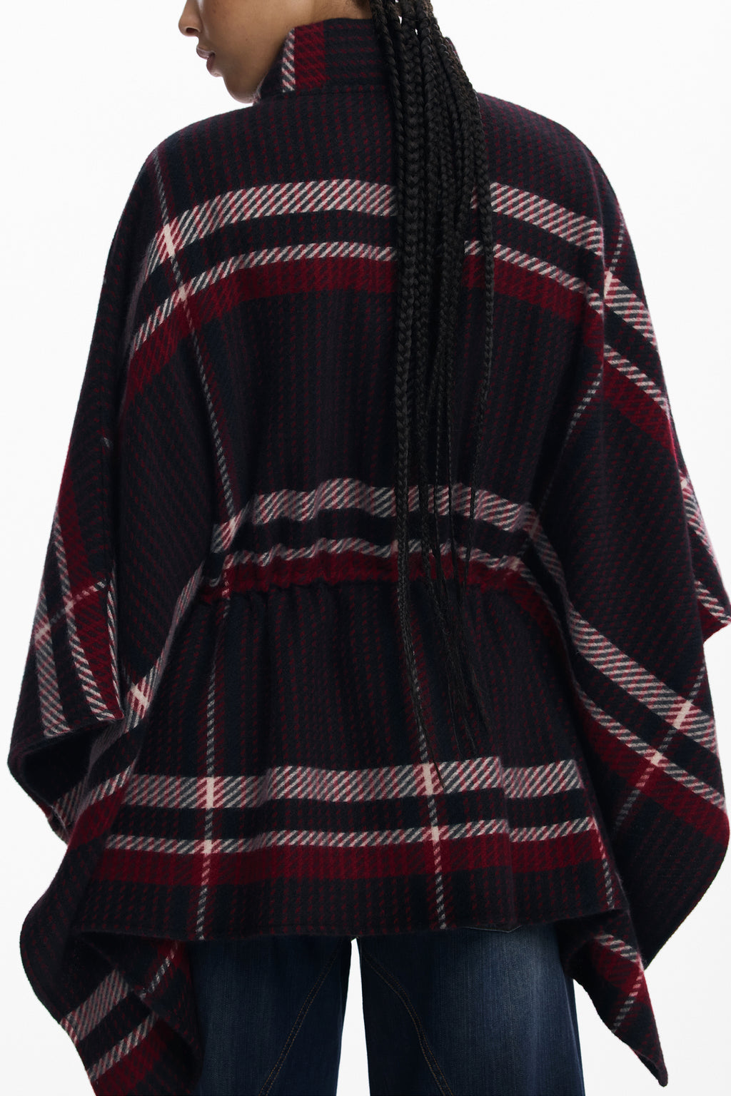 PONCHO DESIGUAL MUJER NEGRO 