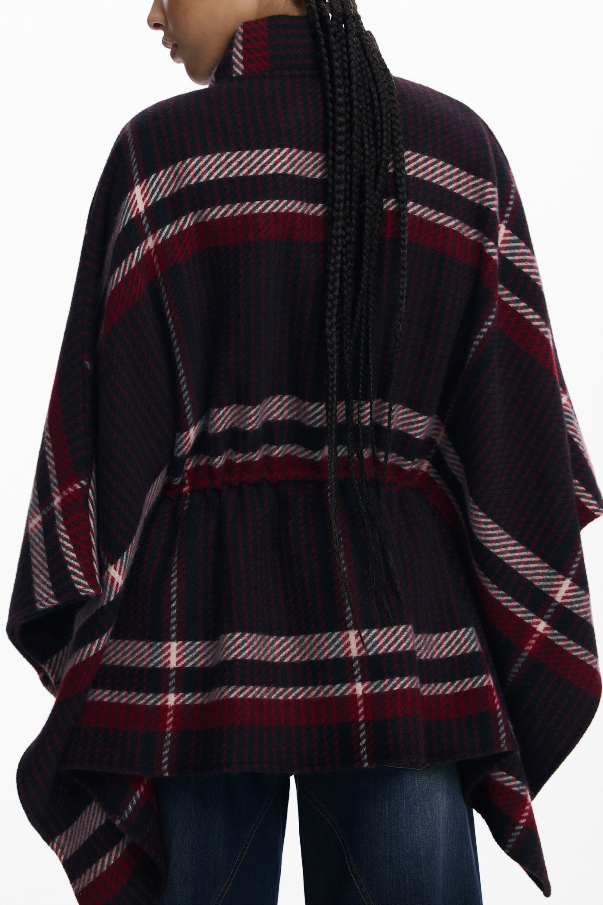 PONCHO DESIGUAL MUJER NEGRO 