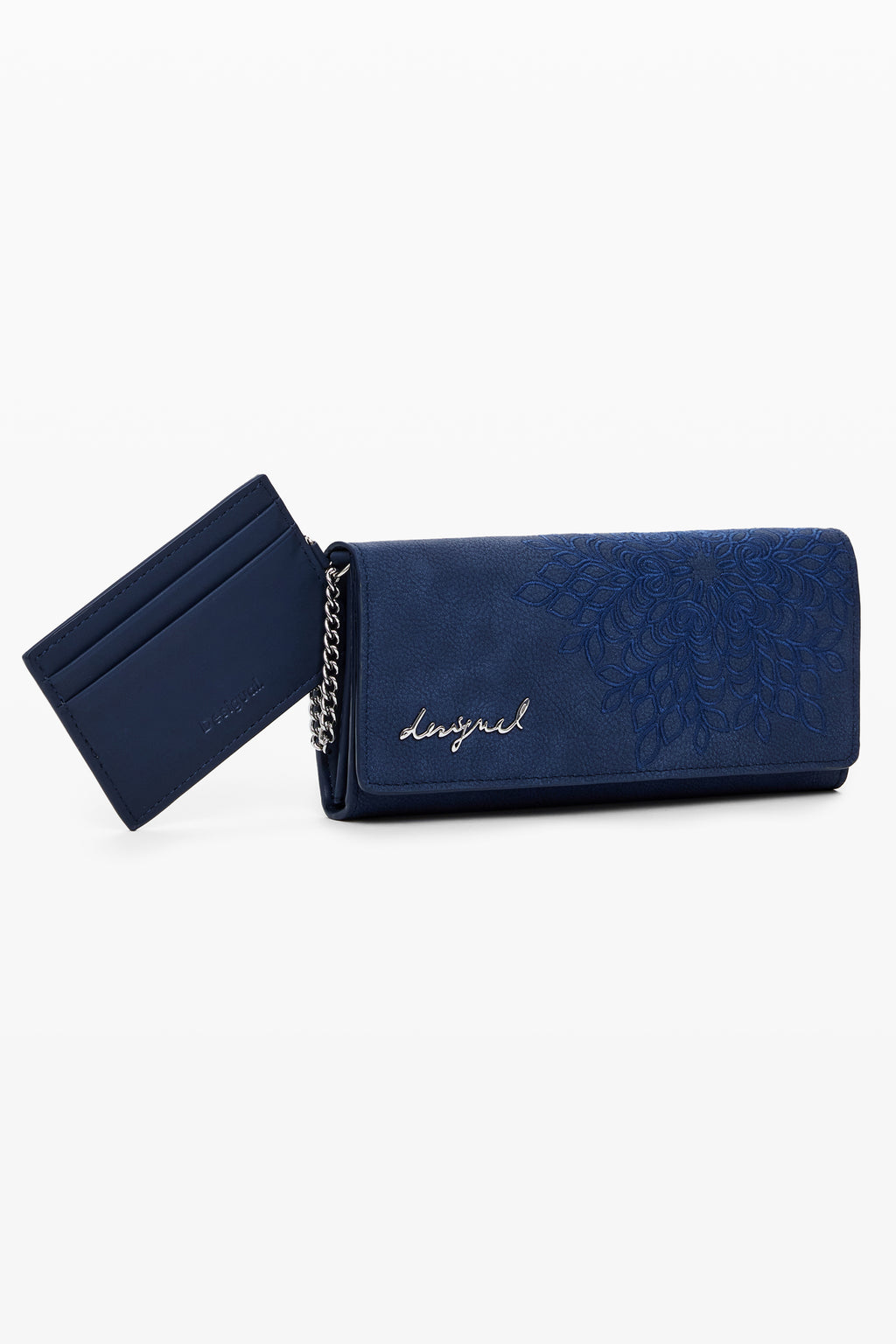 CARTERA AZUL DE MUJER DESIGUAL 