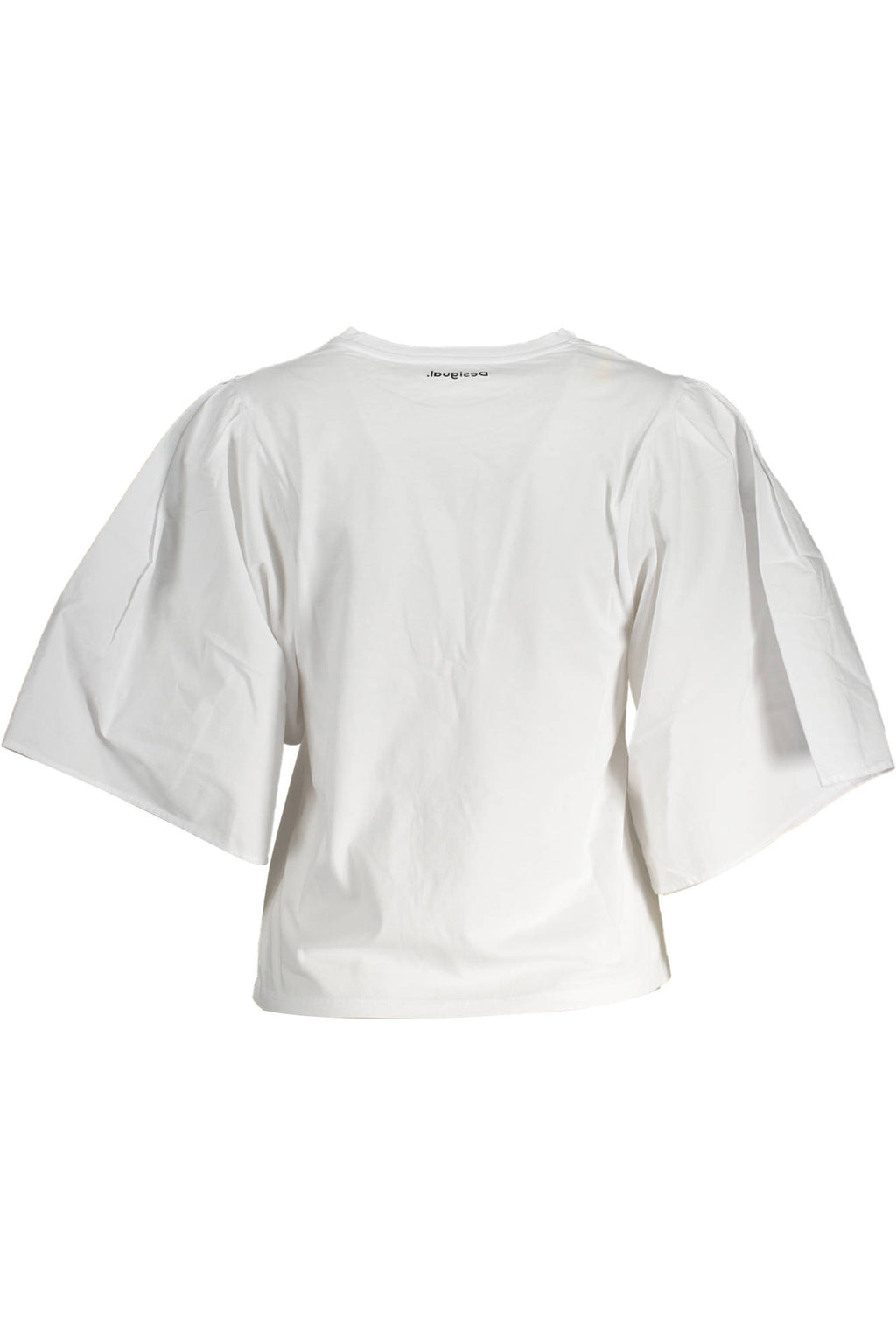 CAMISETA DE MANGA CORTA MUJER DESIGUAL BLANCA 
