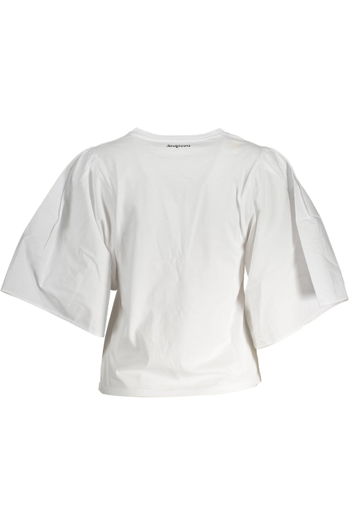 CAMISETA DE MANGA CORTA MUJER DESIGUAL BLANCA 