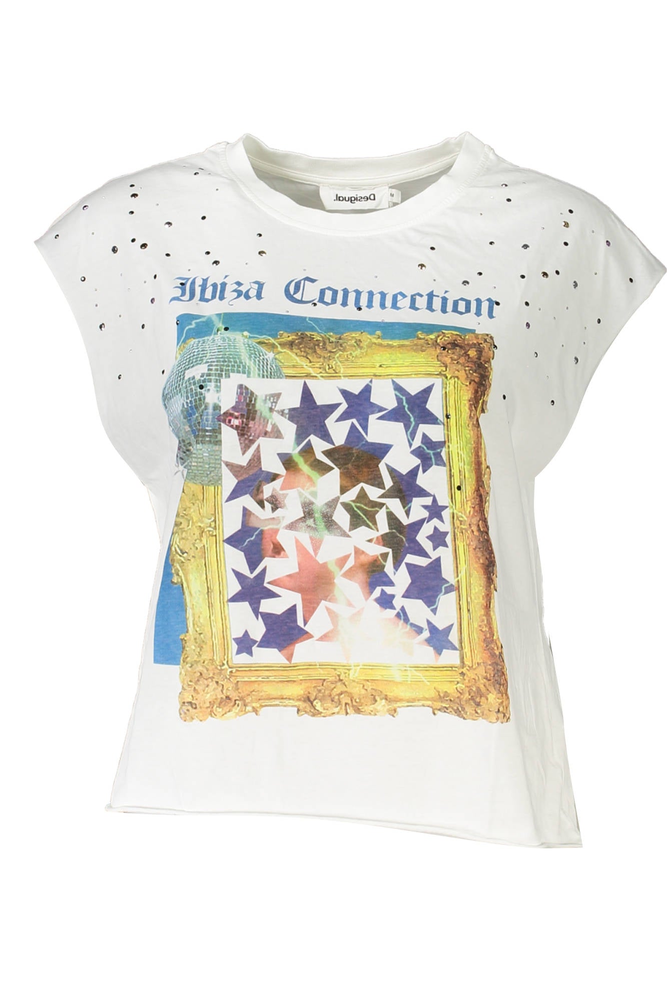 CAMISETA SIN MANGAS DE MUJER DESIGUAL BLANCA 