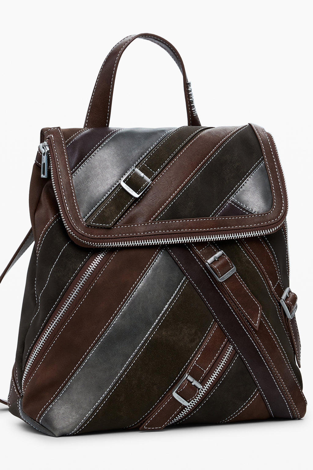 DESIGUAL WOMEN'S BROWN BACKPACK 