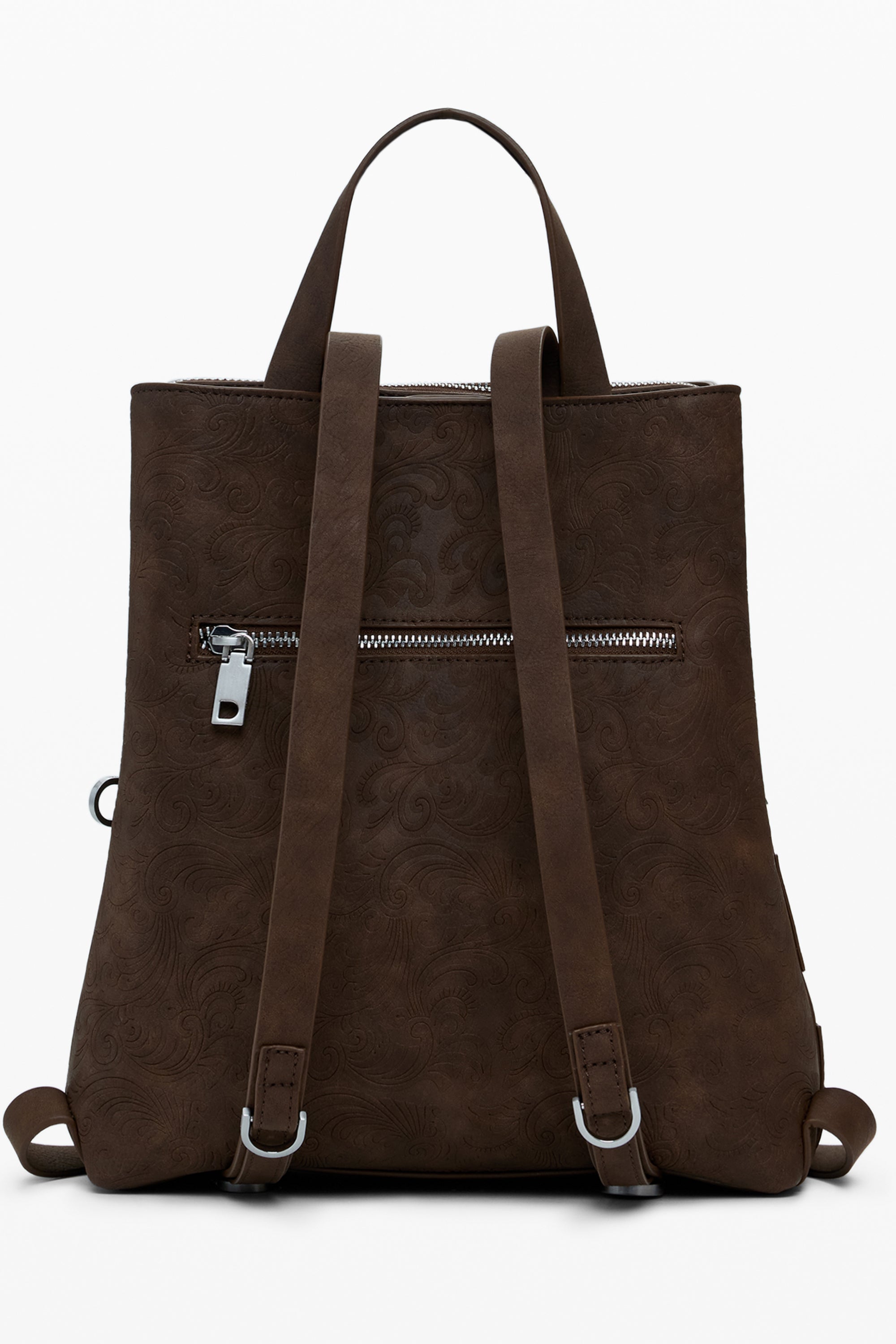 MOCHILA MARRÓN DE MUJER DESIGUAL 