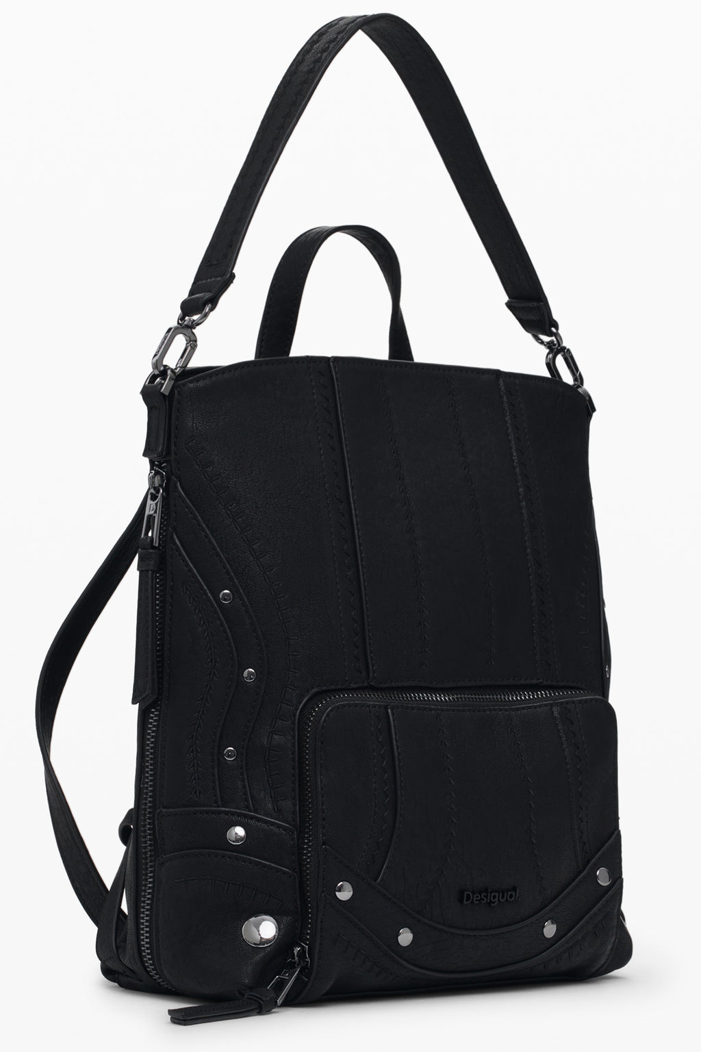 MOCHILA NEGRA DE MUJER DESIGUAL 