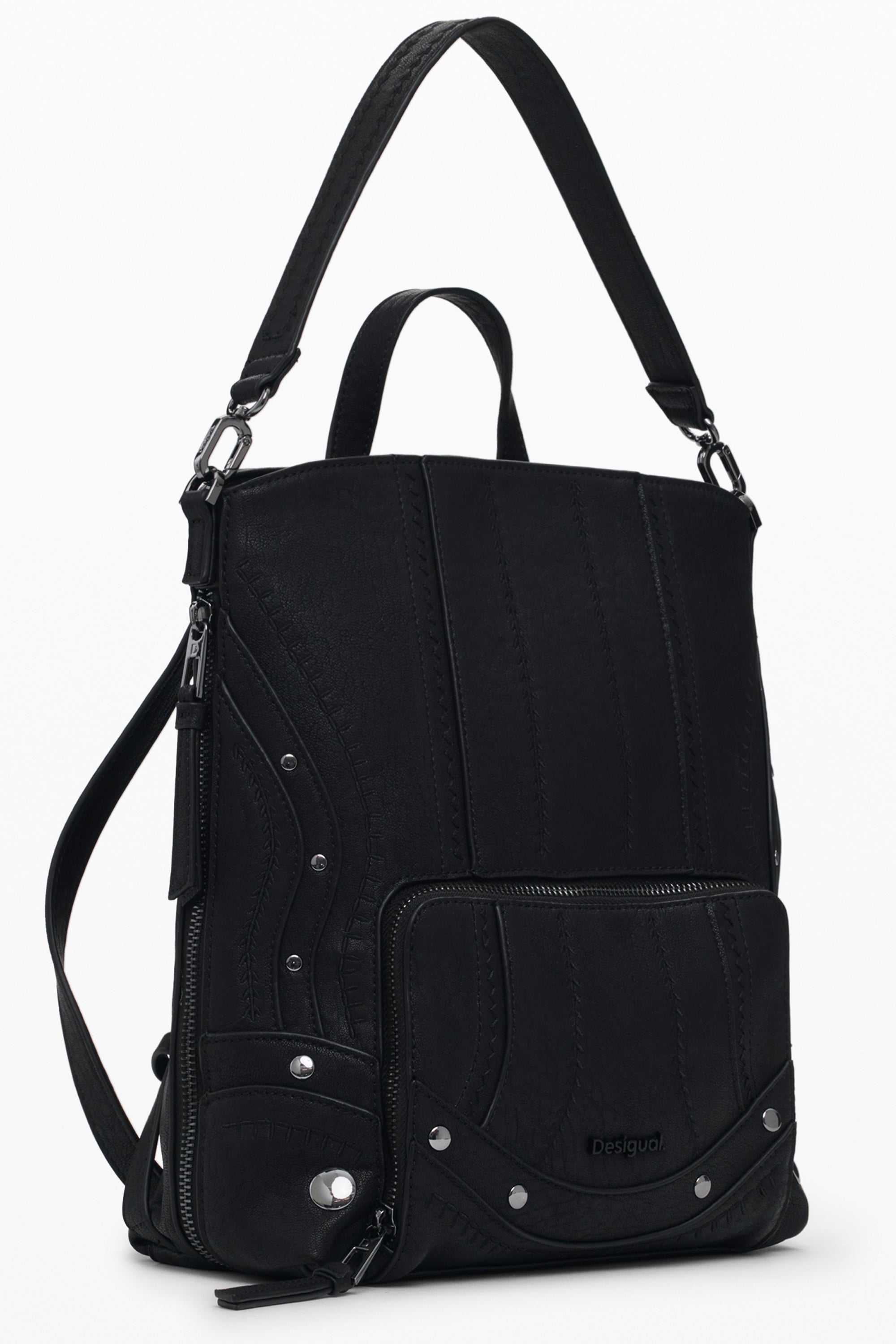 MOCHILA NEGRA DE MUJER DESIGUAL 