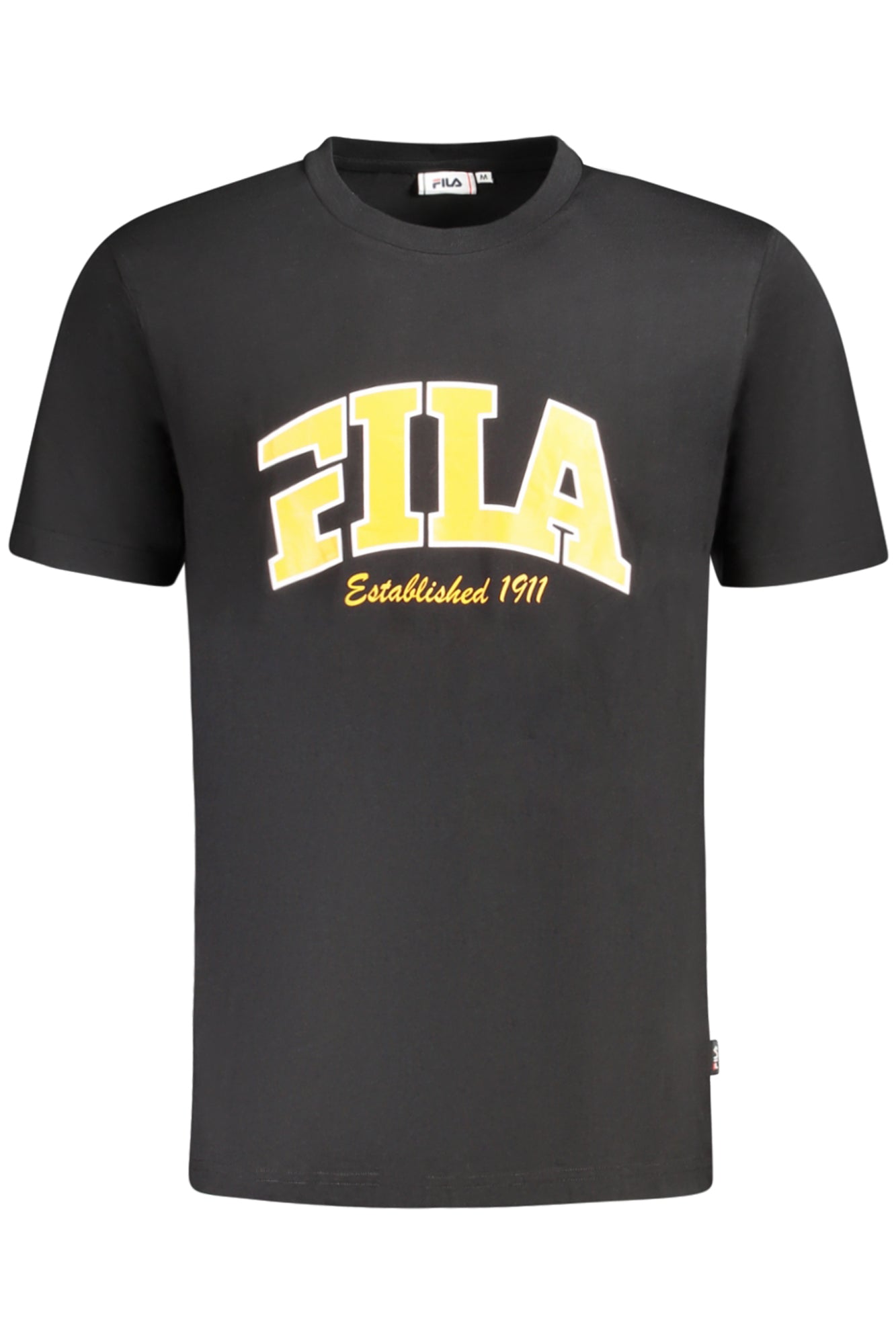 CAMISETA DE MANGA CORTA FILA PARA HOMBRE NEGRA 