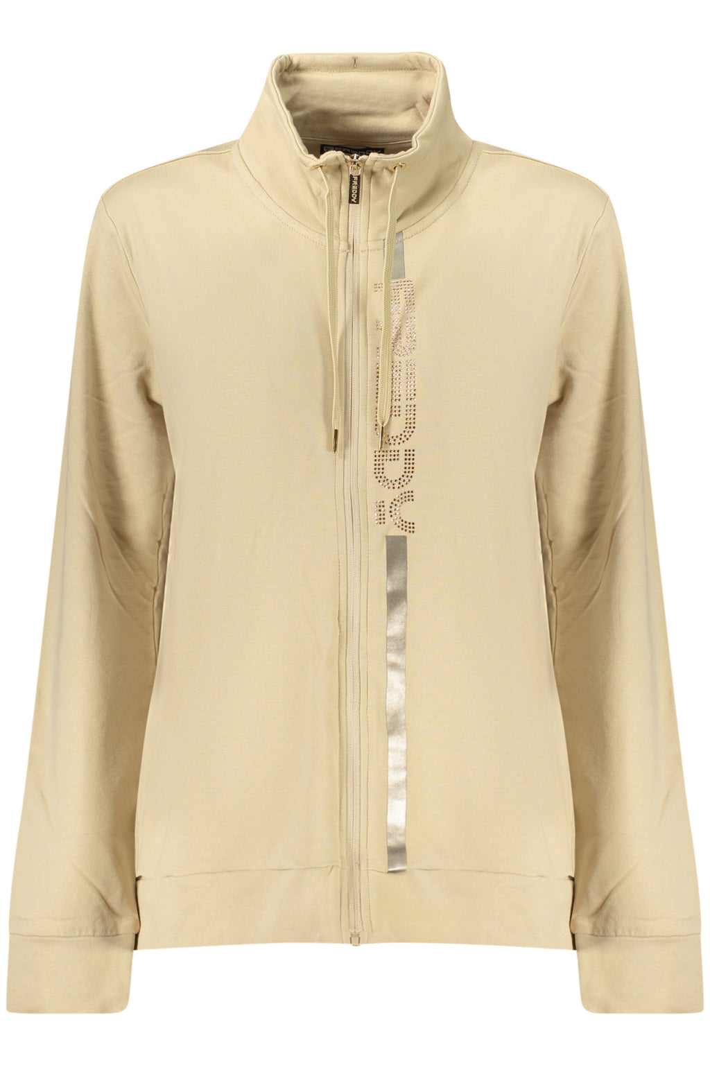 SUDADERA FREDDY BEIGE CON CREMALLERA PARA MUJER 