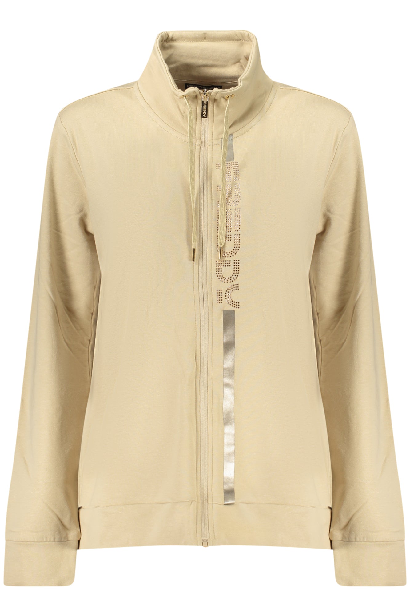 SUDADERA FREDDY BEIGE CON CREMALLERA PARA MUJER 