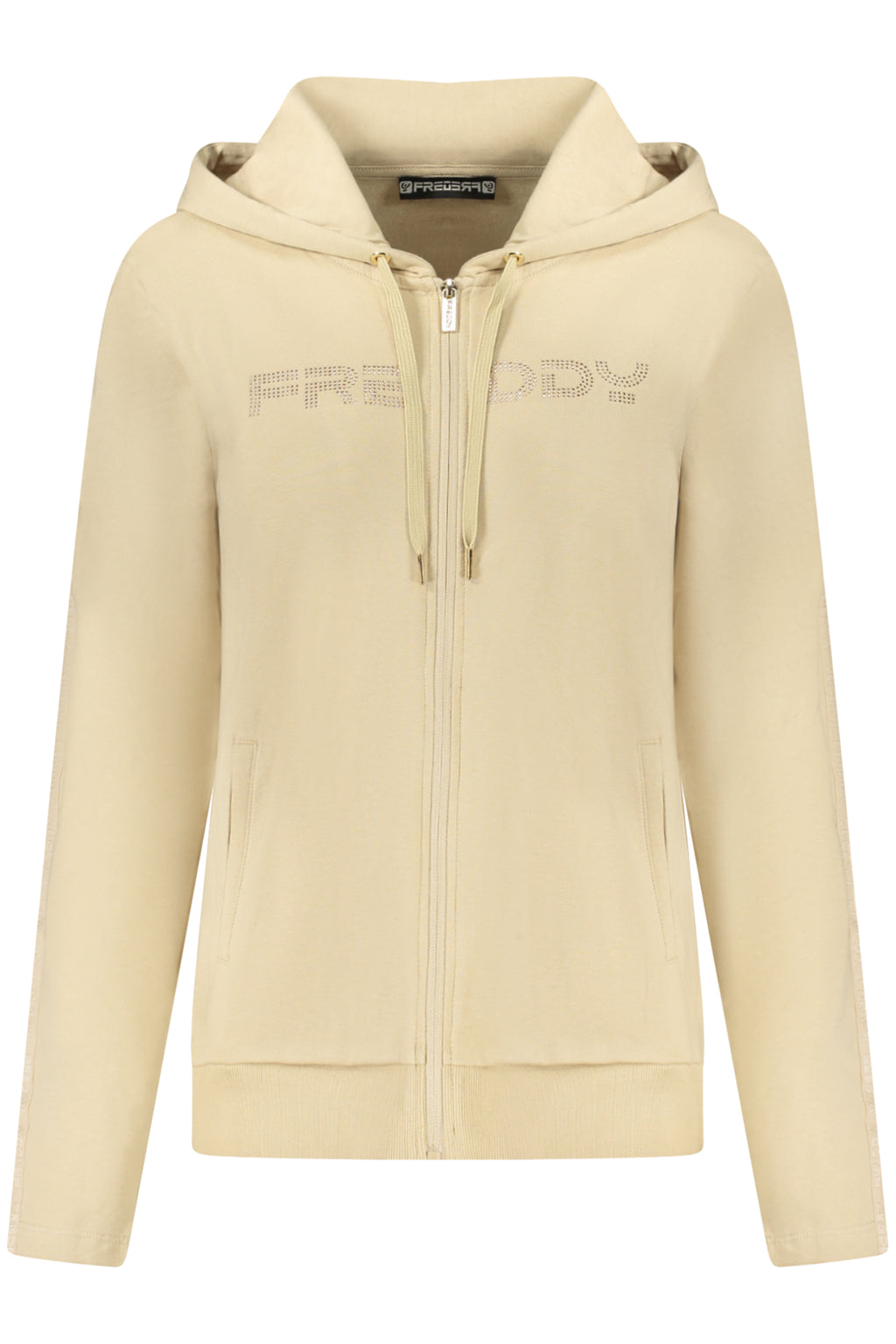 SUDADERA FREDDY BEIGE CON CREMALLERA PARA MUJER 