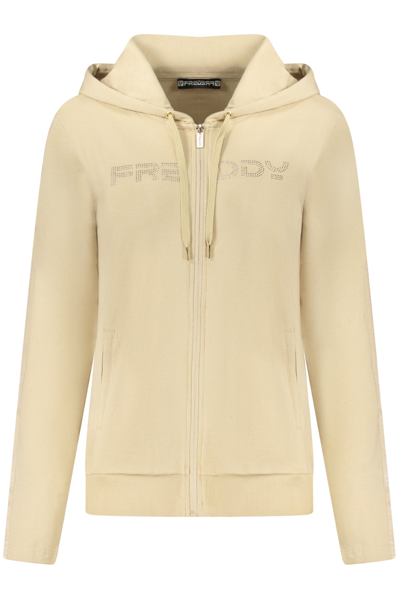 SUDADERA FREDDY BEIGE CON CREMALLERA PARA MUJER 