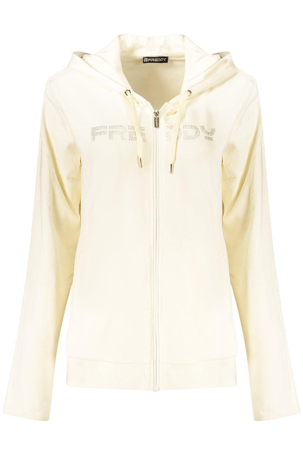 SUDADERA FREDDY BLANCA CON CREMALLERA PARA MUJER 