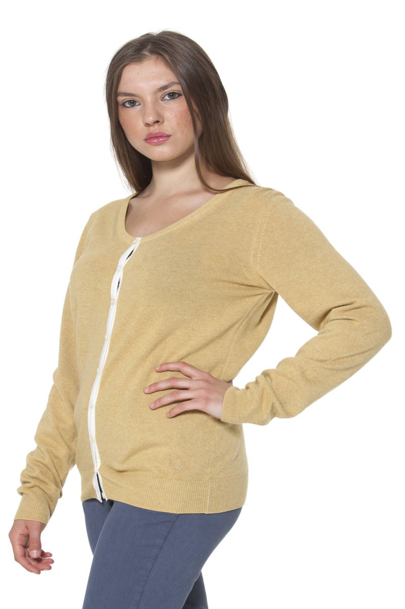 CÁRDIGAN AMARILLO DE MUJER FRED PERRY 