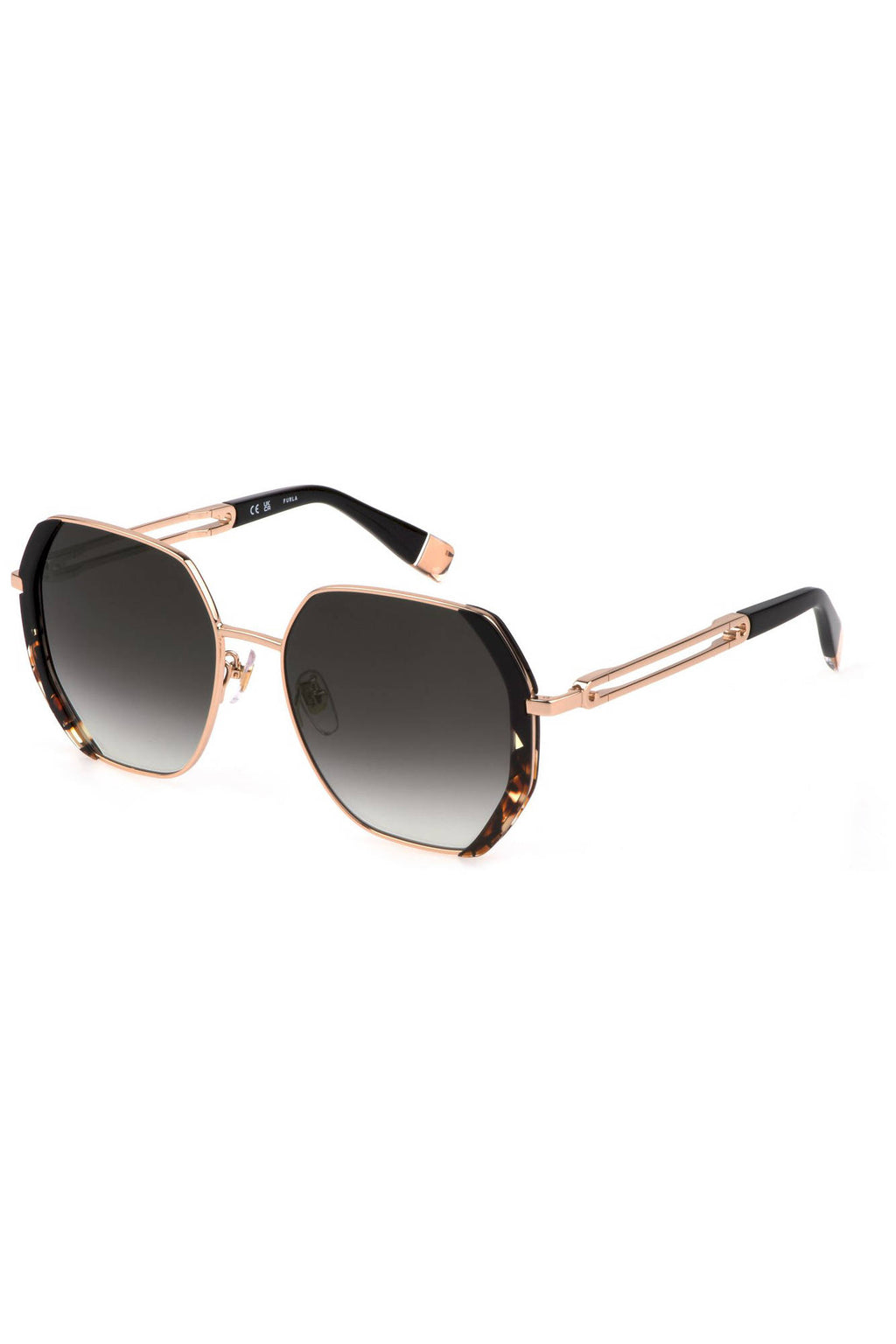 FURLA WOMEN'S GOLD SUNGLASSES 