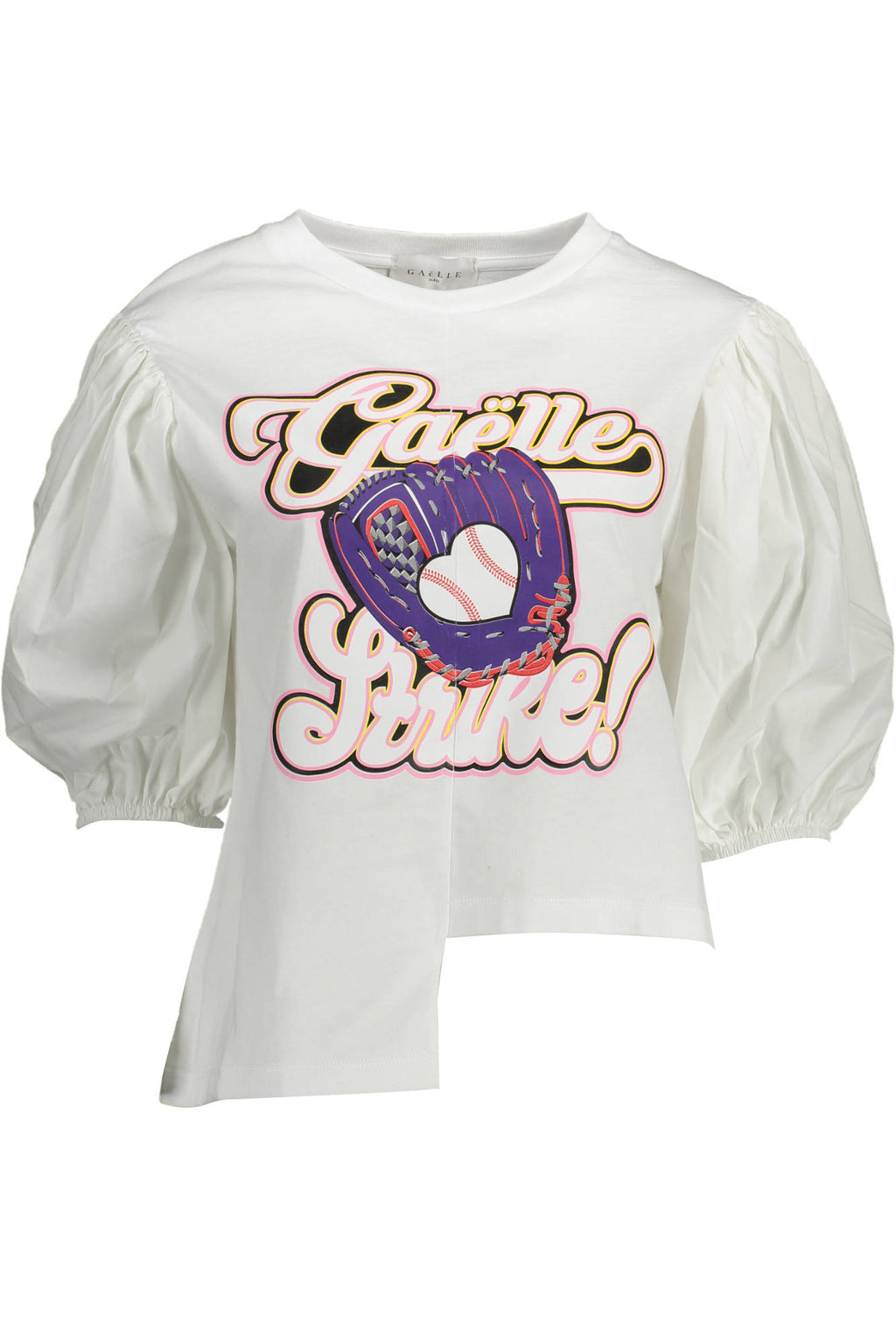 CAMISETA DE MUJER DE MANGA 3/4 GAELLE PARIS BLANCA 