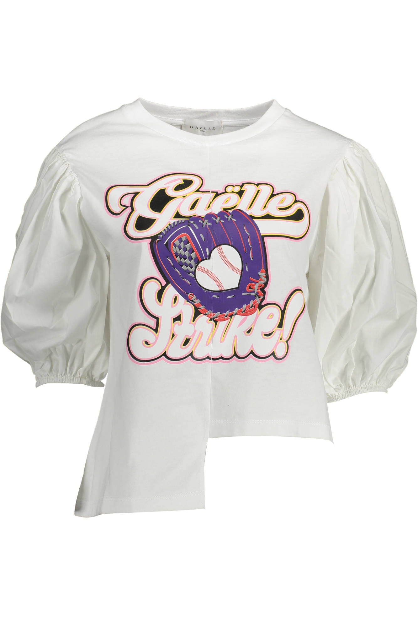 CAMISETA DE MUJER DE MANGA 3/4 GAELLE PARIS BLANCA 