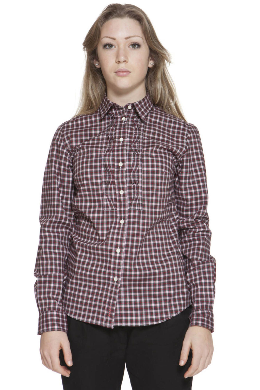 CAMISA DE MANGA LARGA PARA MUJER GANT, ROJA 