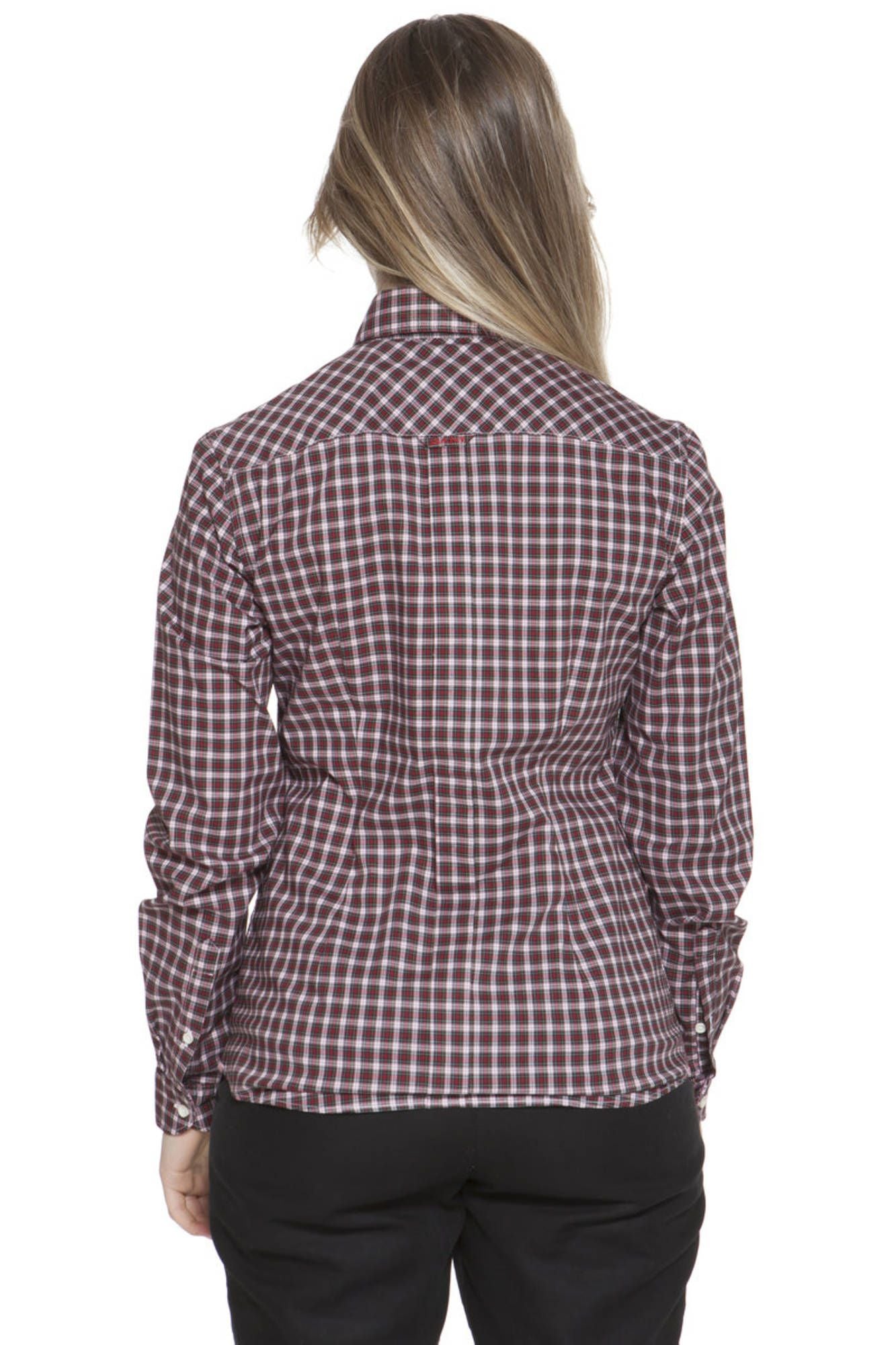 CAMISA DE MANGA LARGA PARA MUJER GANT, ROJA 