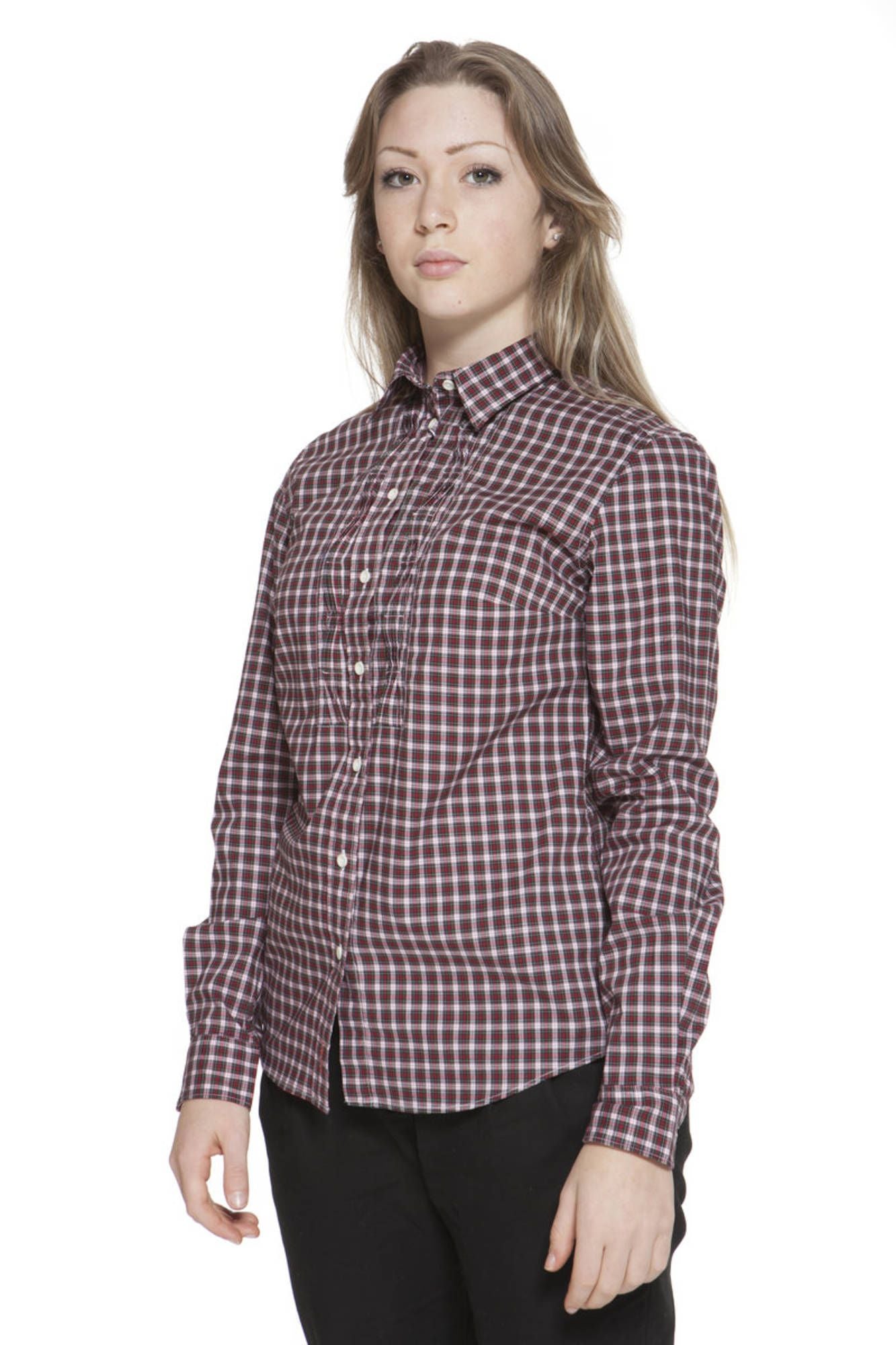 CAMISA DE MANGA LARGA PARA MUJER GANT, ROJA 