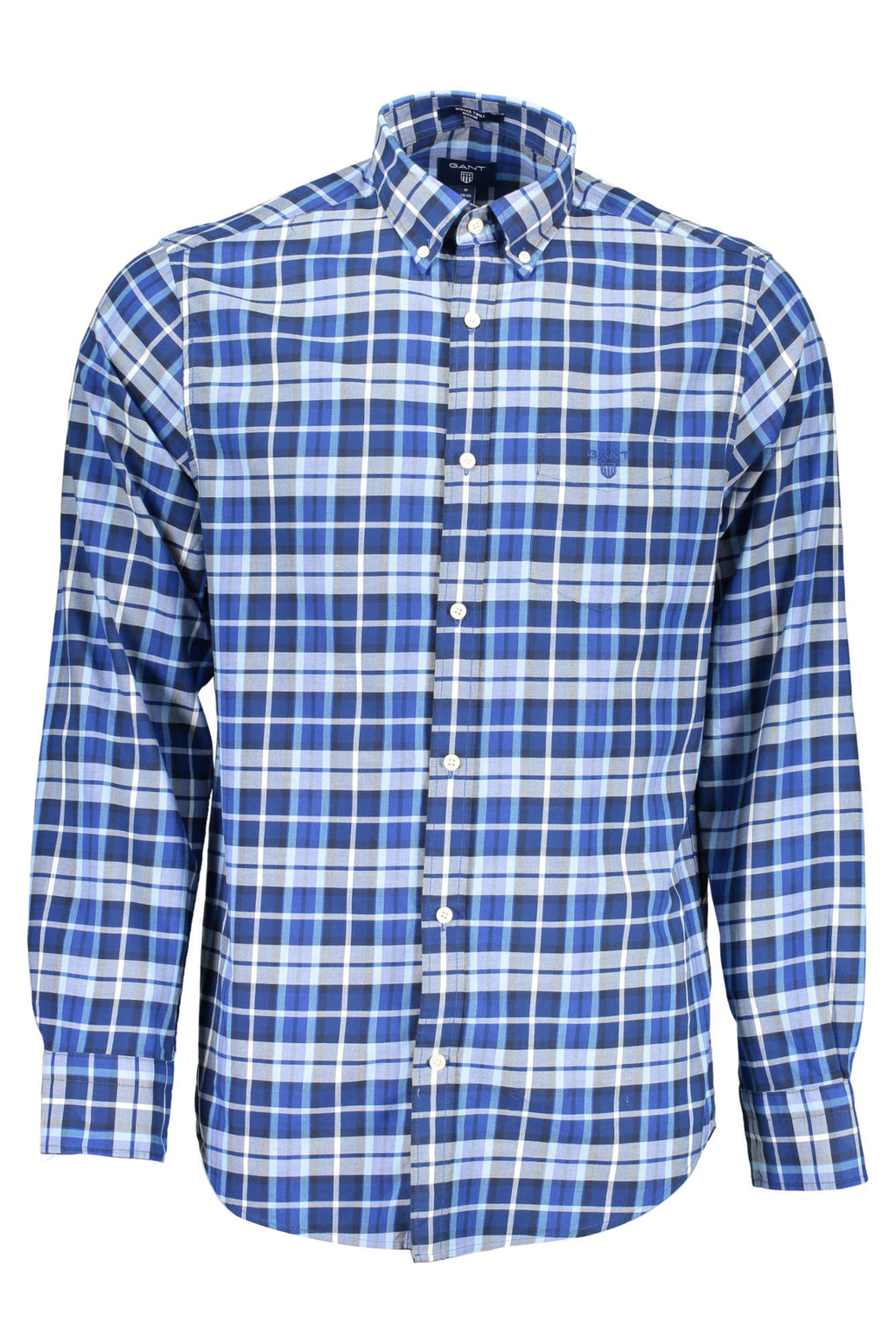 Camisa de manga larga para hombre GANT, azul 