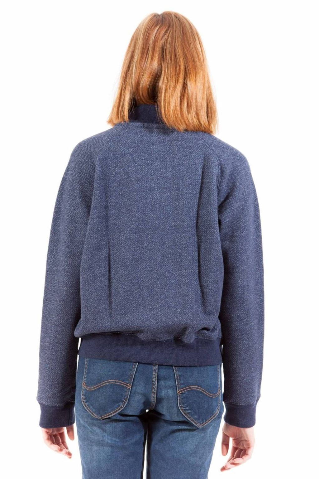 GANT WOMEN'S BLUE ZIP-UP SWEATSHIRT 