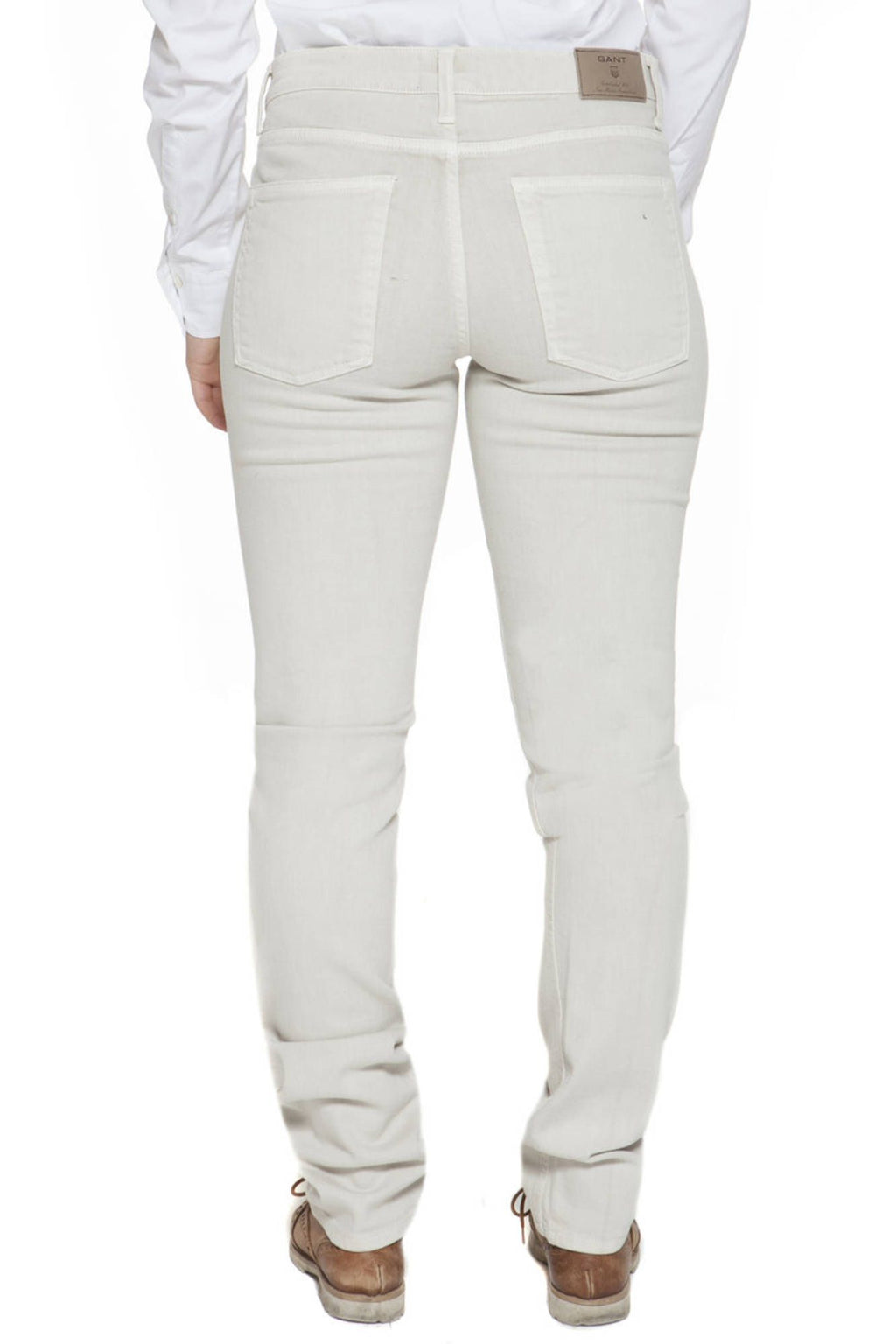 GANT WOMEN'S BEIGE TROUSERS 