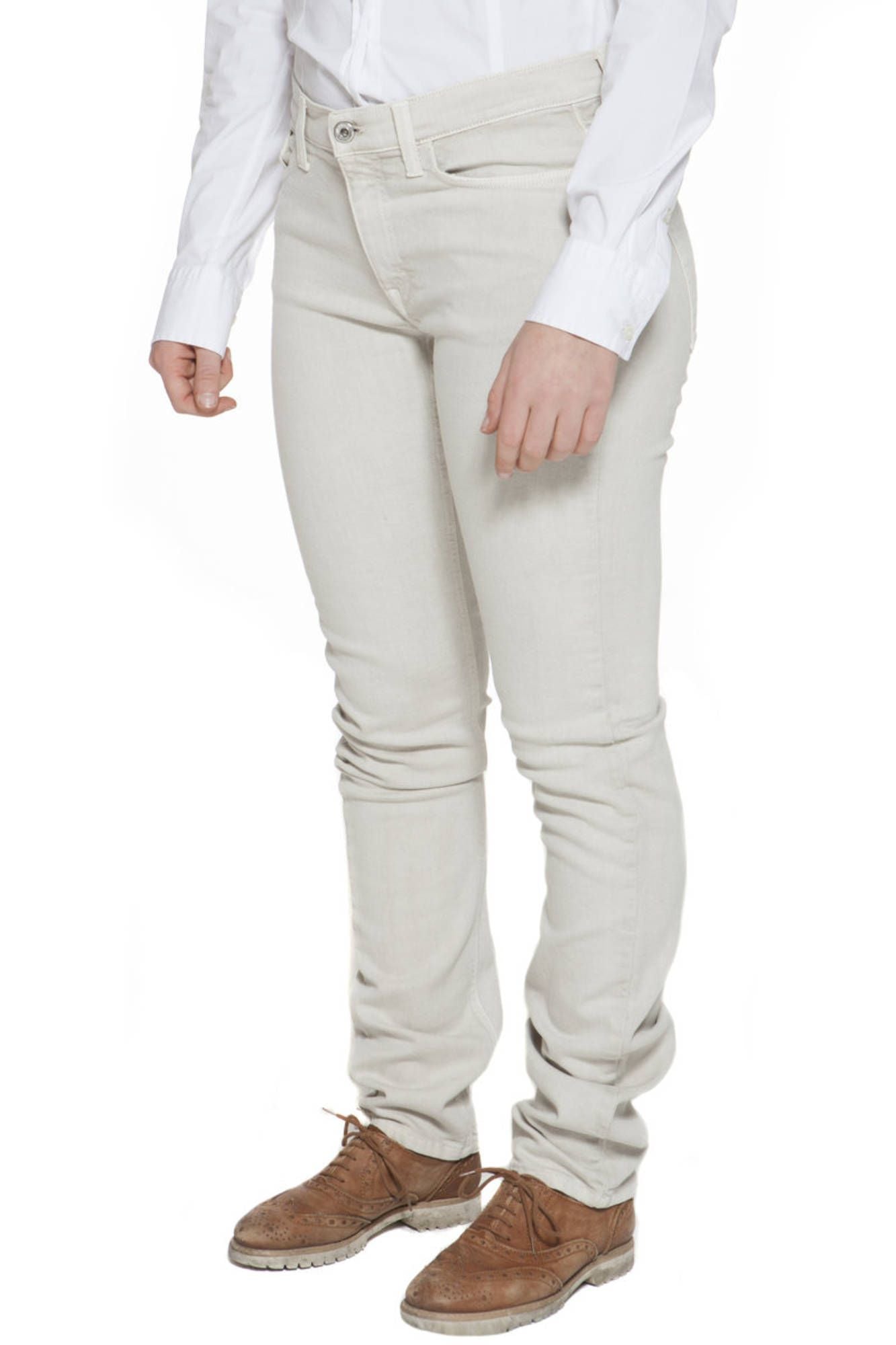 GANT WOMEN'S BEIGE TROUSERS 