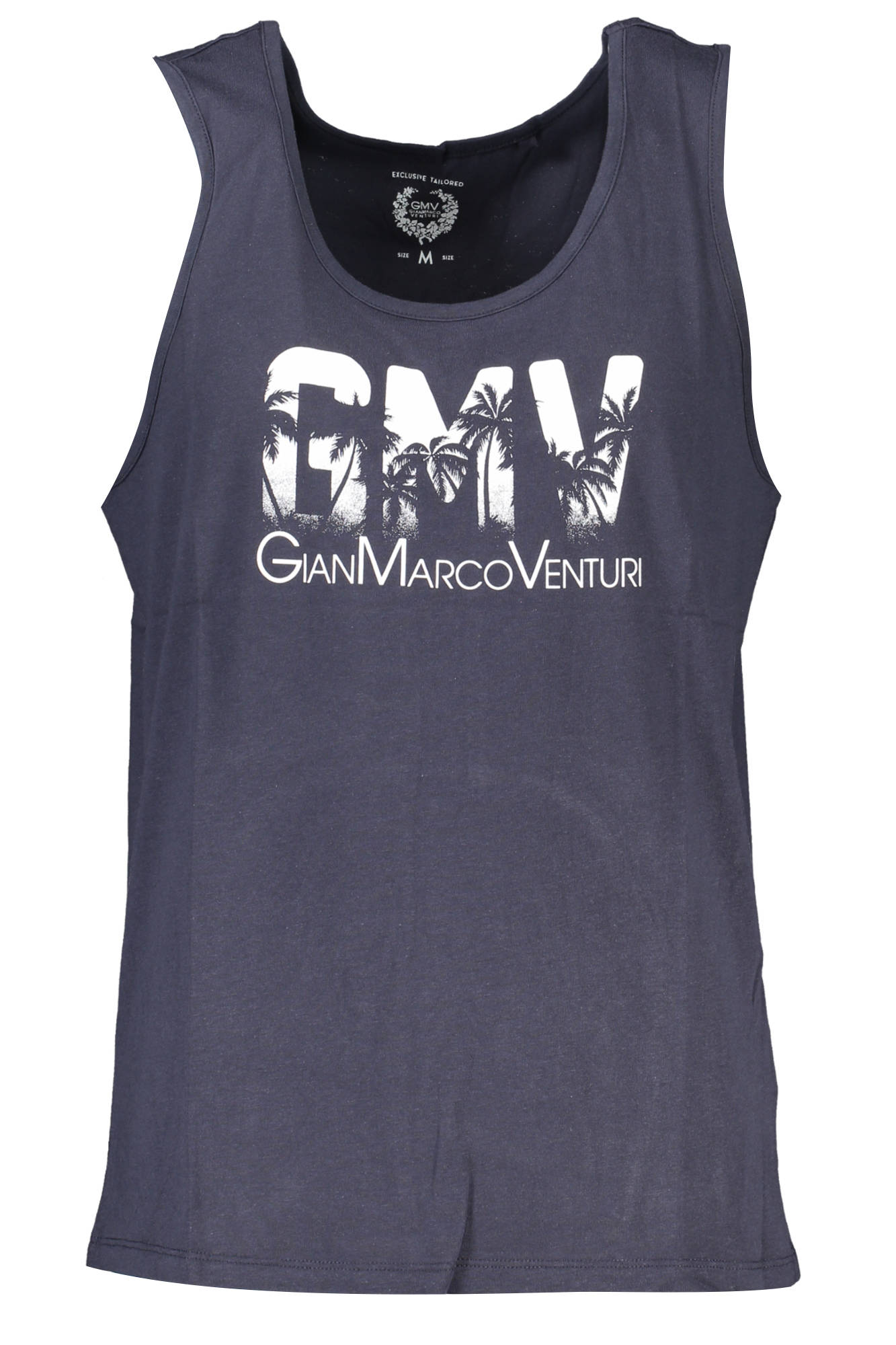 GIAN MARCO VENTURI MEN'S BLUE TANK TOP 