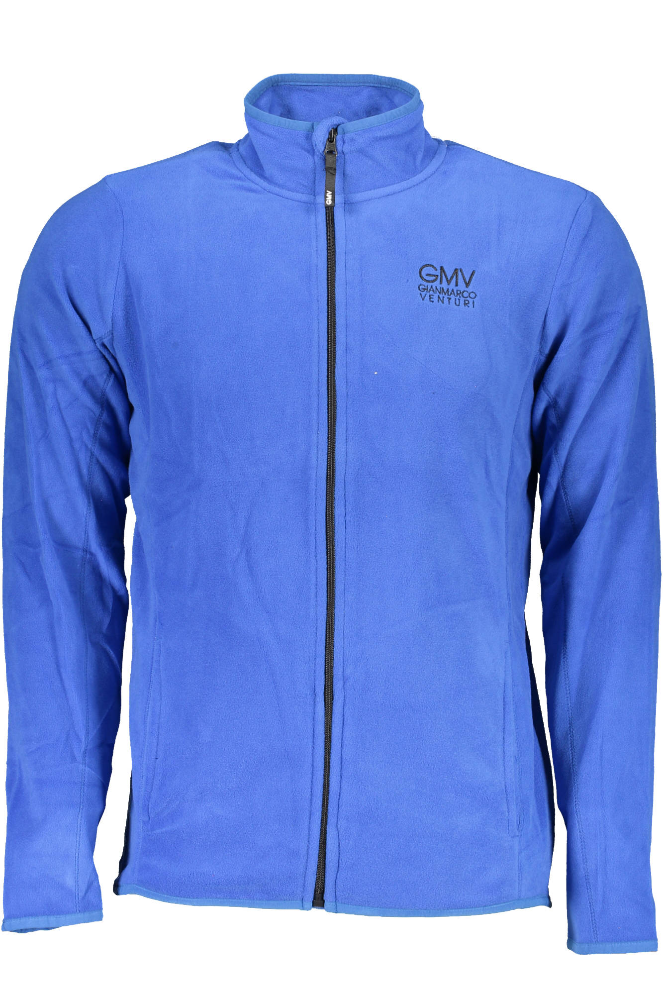 GIAN MARCO VENTURI MEN'S BLUE ZIP-UP SWEATSHIRT 
