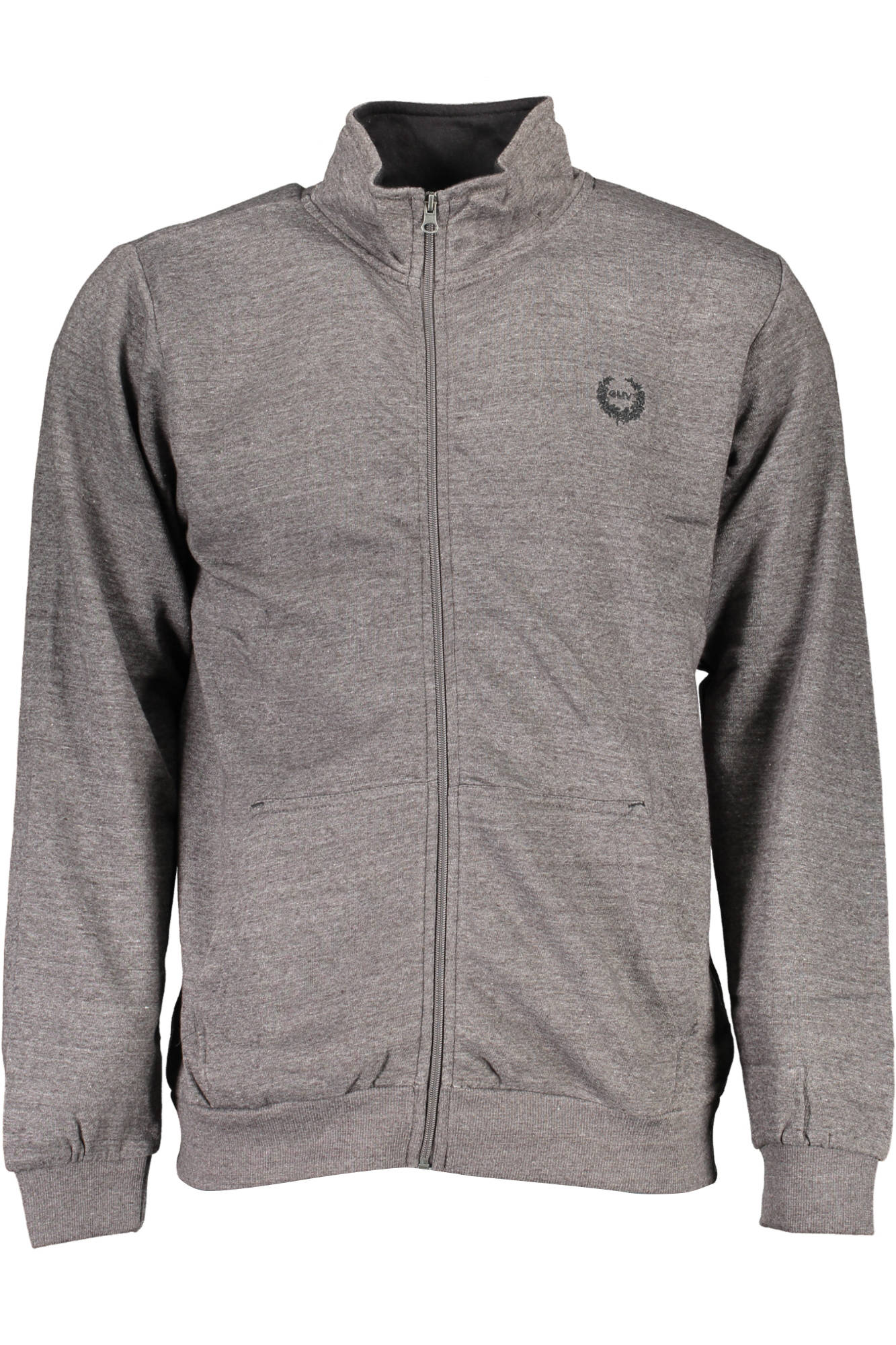 GIAN MARCO VENTURI MEN'S ZIPPED SWEATSHIRT, GREY 