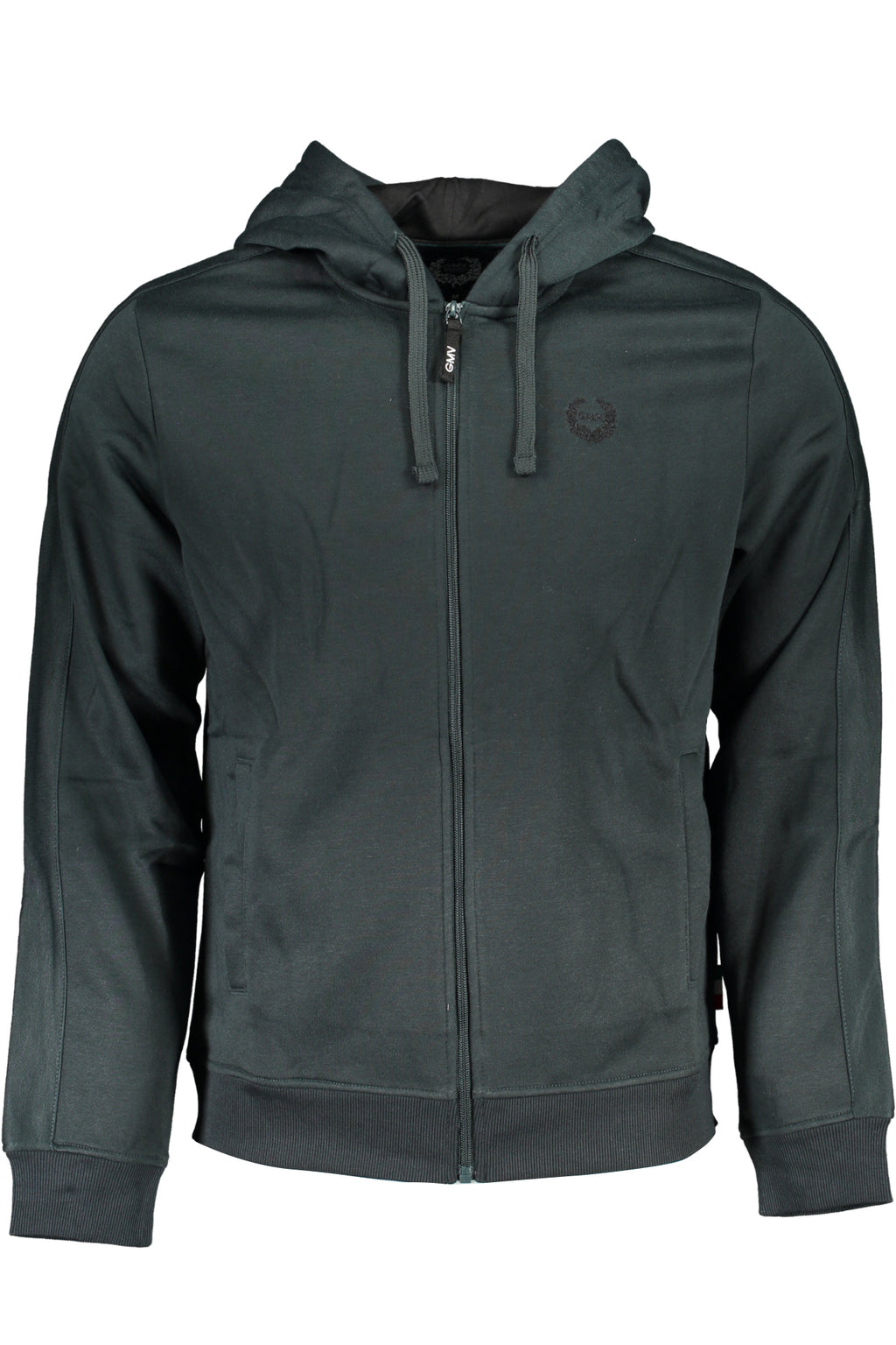 GIAN MARCO VENTURI FELPA CON ZIP UOMO VERDE