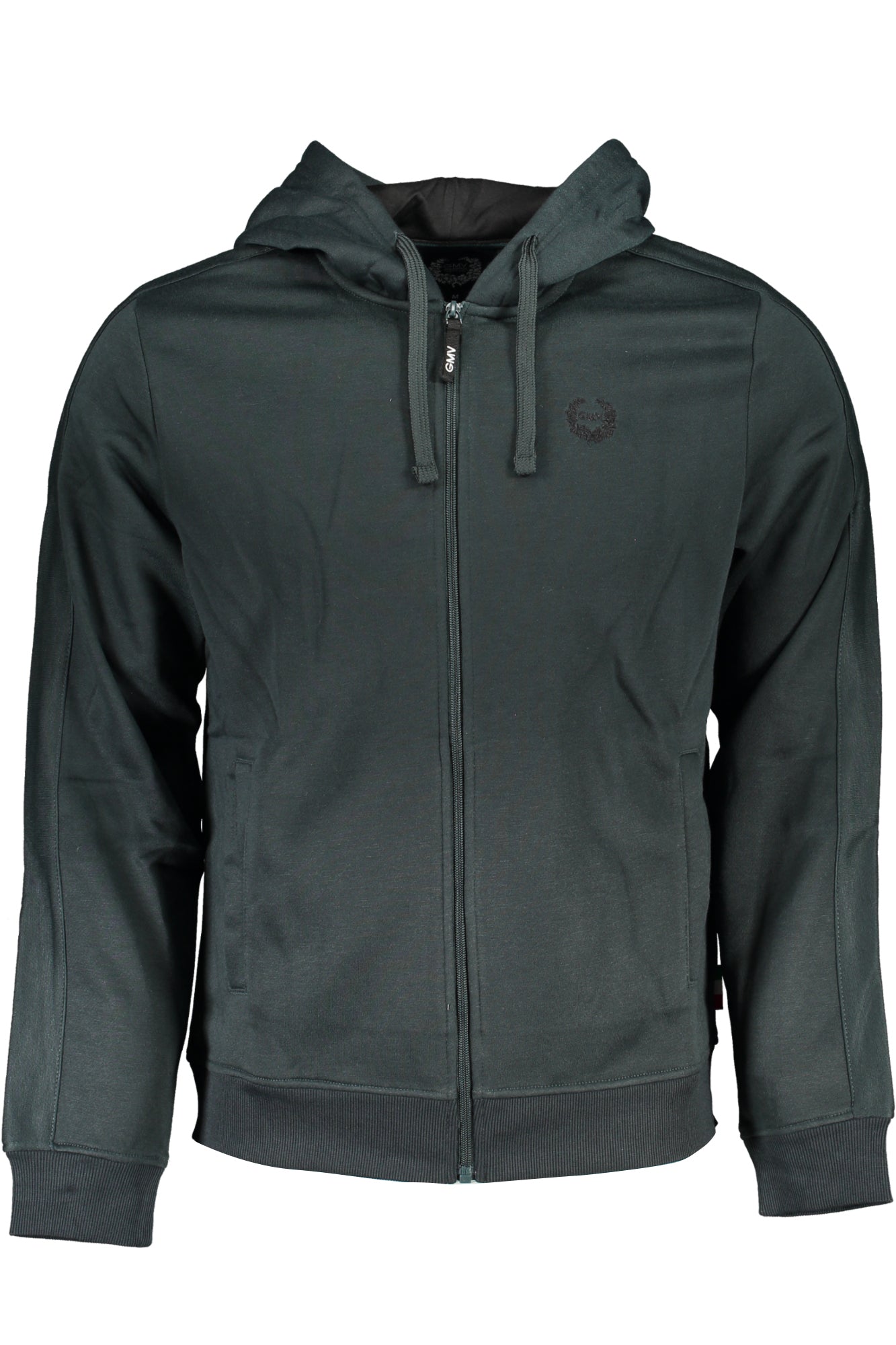 GIAN MARCO VENTURI FELPA CON ZIP UOMO VERDE
