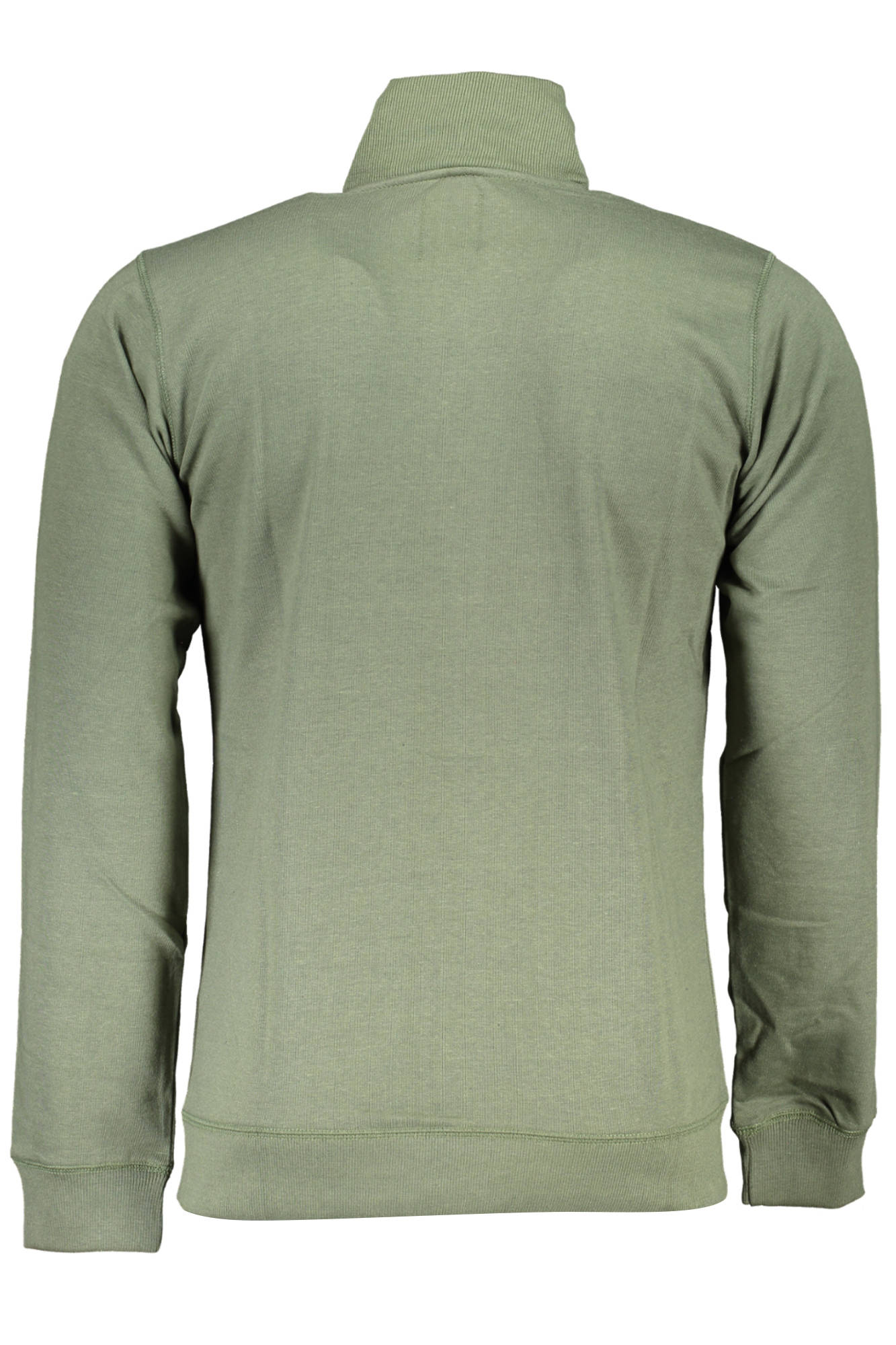 GIAN MARCO VENTURI MEN'S GREEN ZIP-UP SWEATSHIRT 