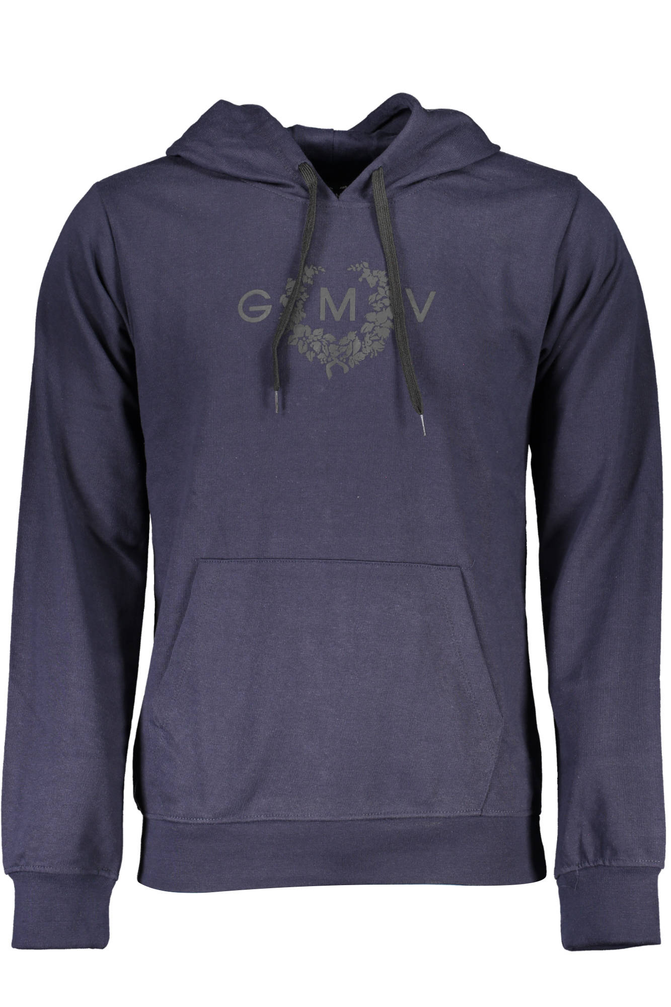 GIAN MARCO VENTURI MEN'S BLUE ZIP-UP SWEATSHIRT 