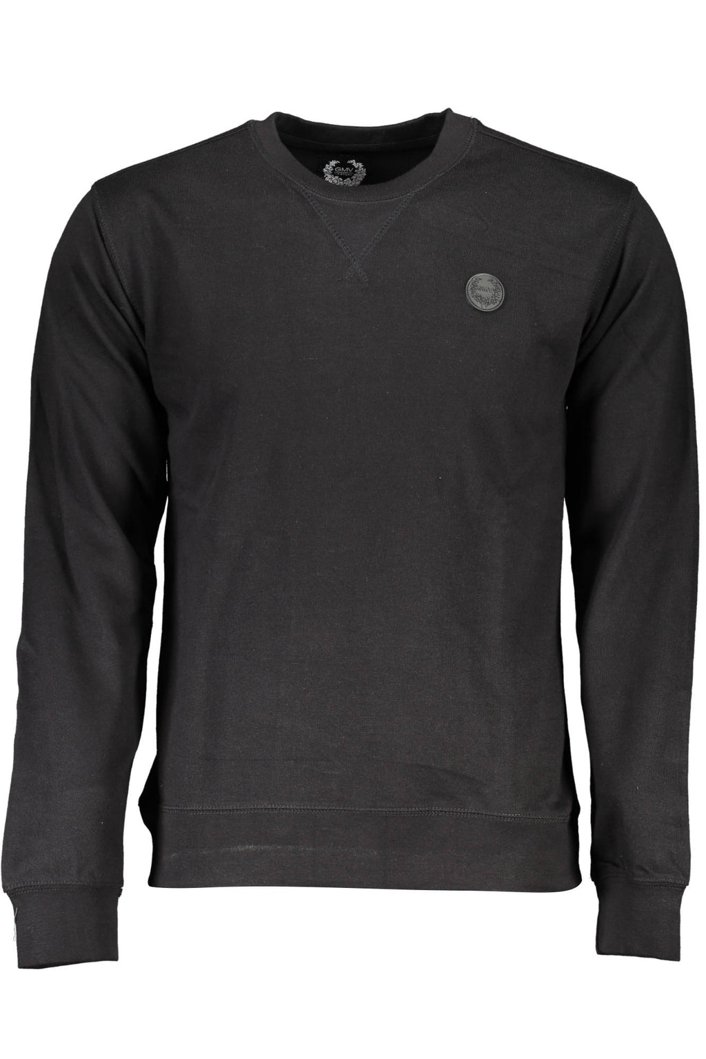 GIAN MARCO VENTURI MEN'S BLACK ZIP-UP SWEATSHIRT 
